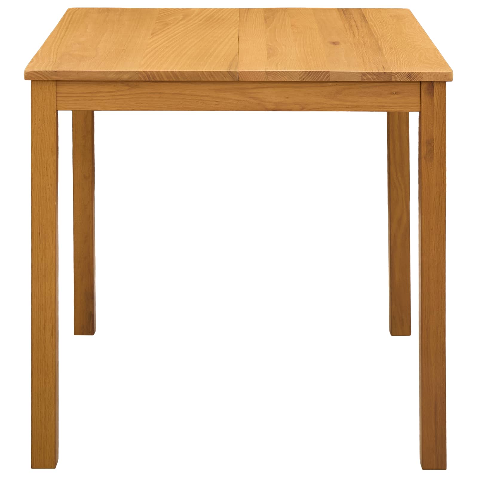 vidaXL Eettafel 75 x 75 x 75,5 cm Massief Eikenhout Naturel Vierkant