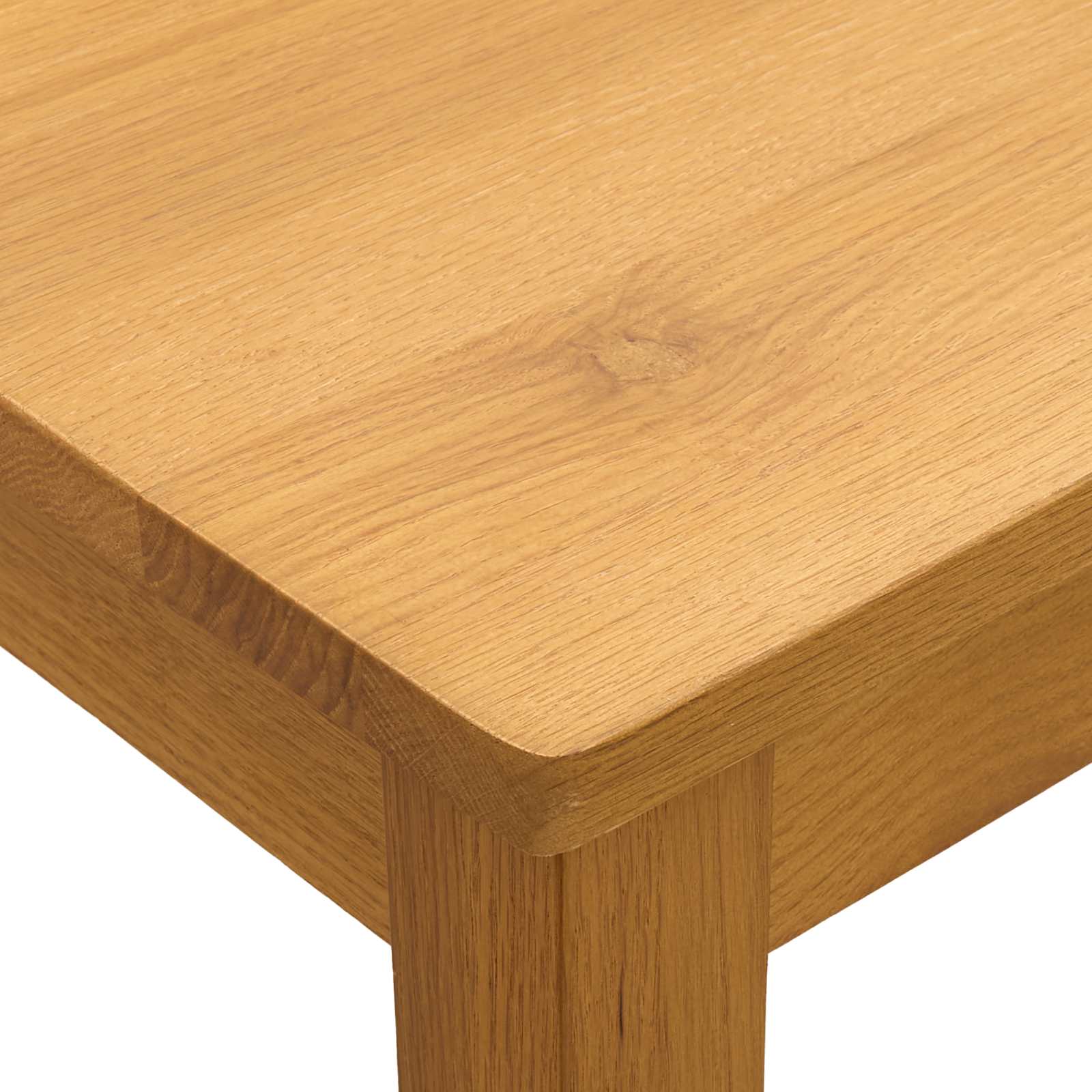 vidaXL Eettafel 75 x 75 x 75,5 cm Massief Eikenhout Naturel Vierkant