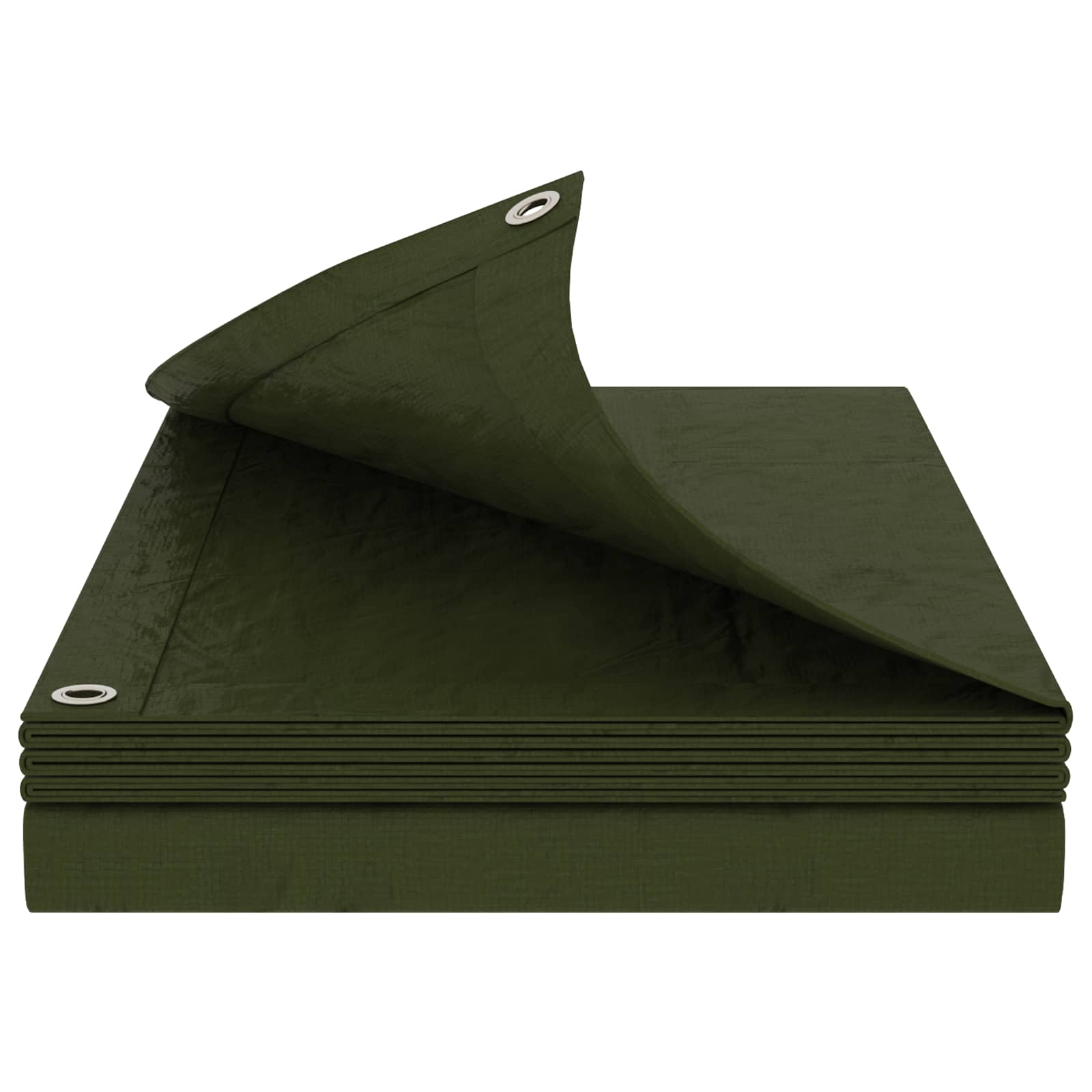 vidaXL Zeil met Oogjes Groen 4 x 6 m 260 gsm PE