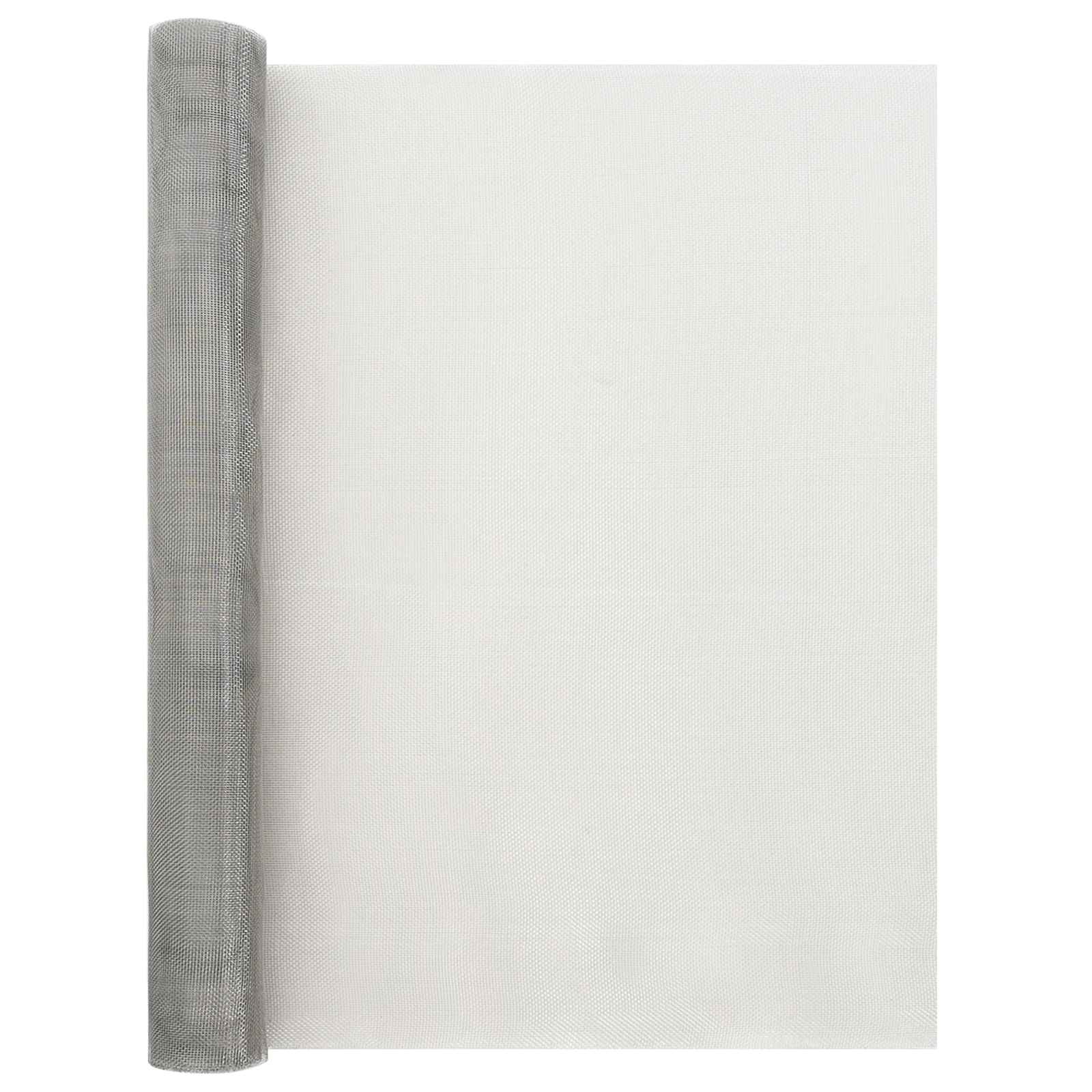 vidaXL Gaas Scherm 20 x 500 cm 20 Mesh RVS 201 Zilverkleurig