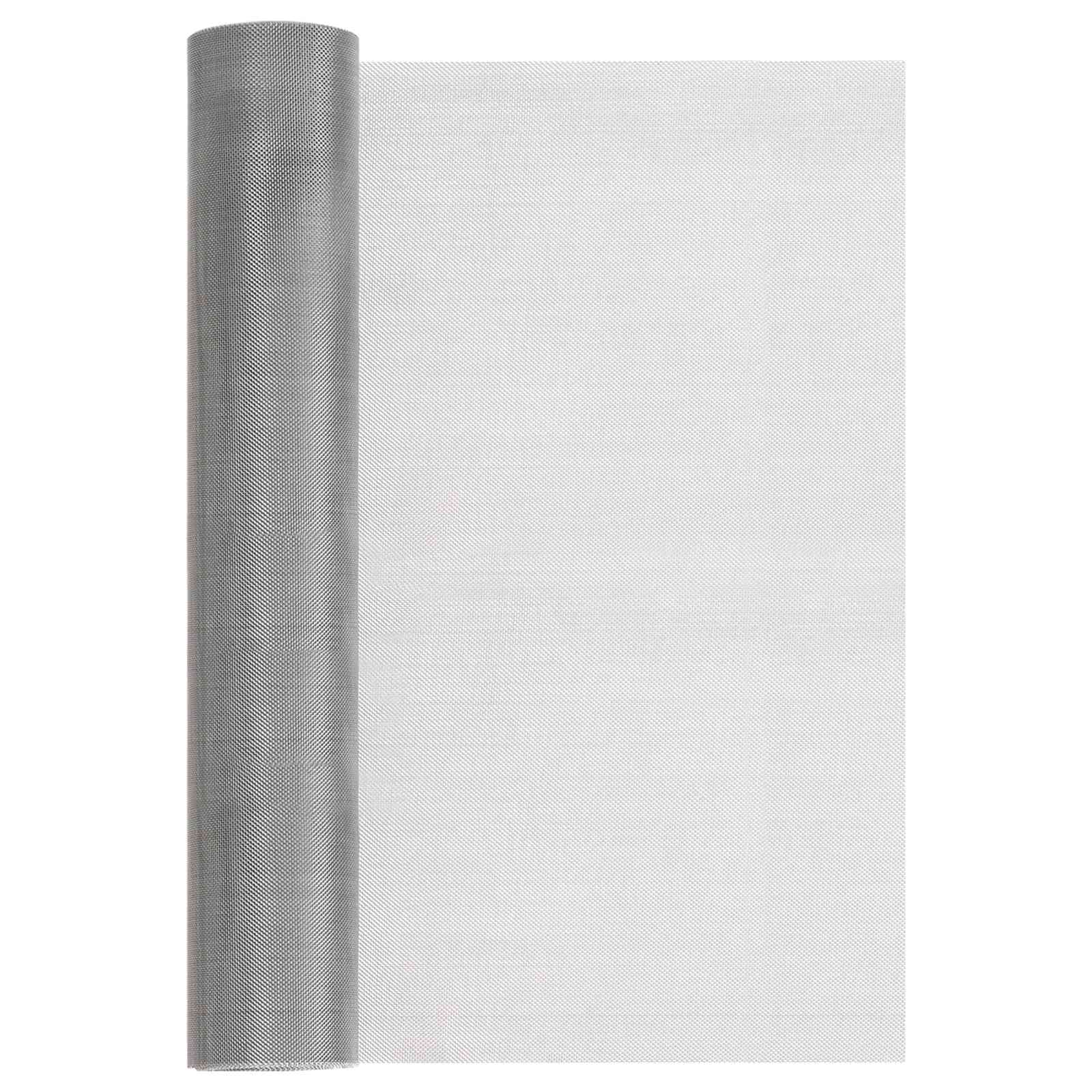 vidaXL Gaas Scherm 20 x 500 cm 20 Mesh RVS 201 Zilverkleurig