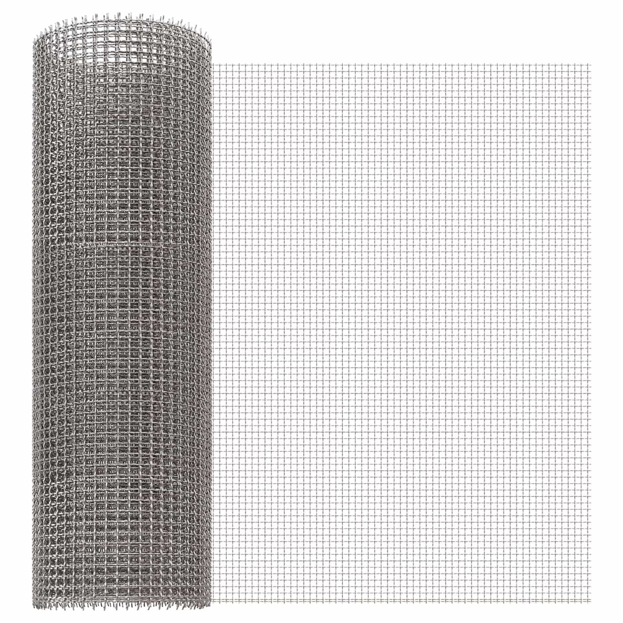vidaXL Gaas Scherm 20 x 500 cm 20 Mesh RVS 201 Zilverkleurig