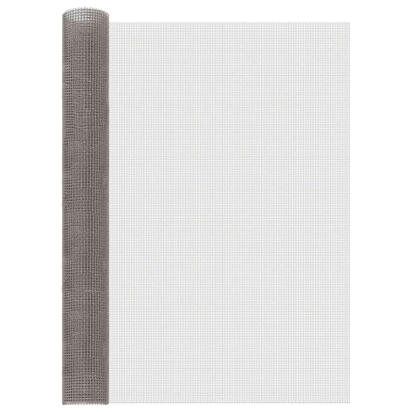 vidaXL Gaas Scherm 20 x 500 cm 20 Mesh RVS 201 Zilverkleurig