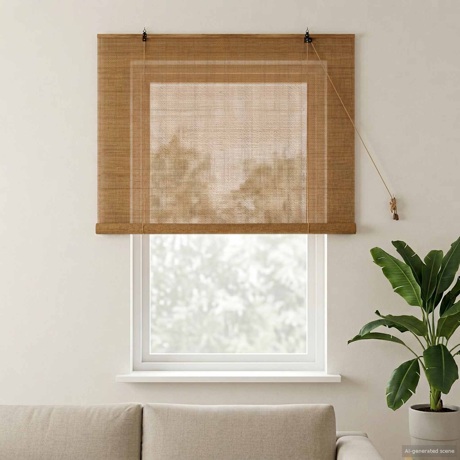 vidaXL Rolgordijn Bruin 40 x 160 cm Bamboe