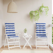 vidaXL Buiten Kussen 2 pcs Blauw en Wit 120 x 50 x 7 cm Stof