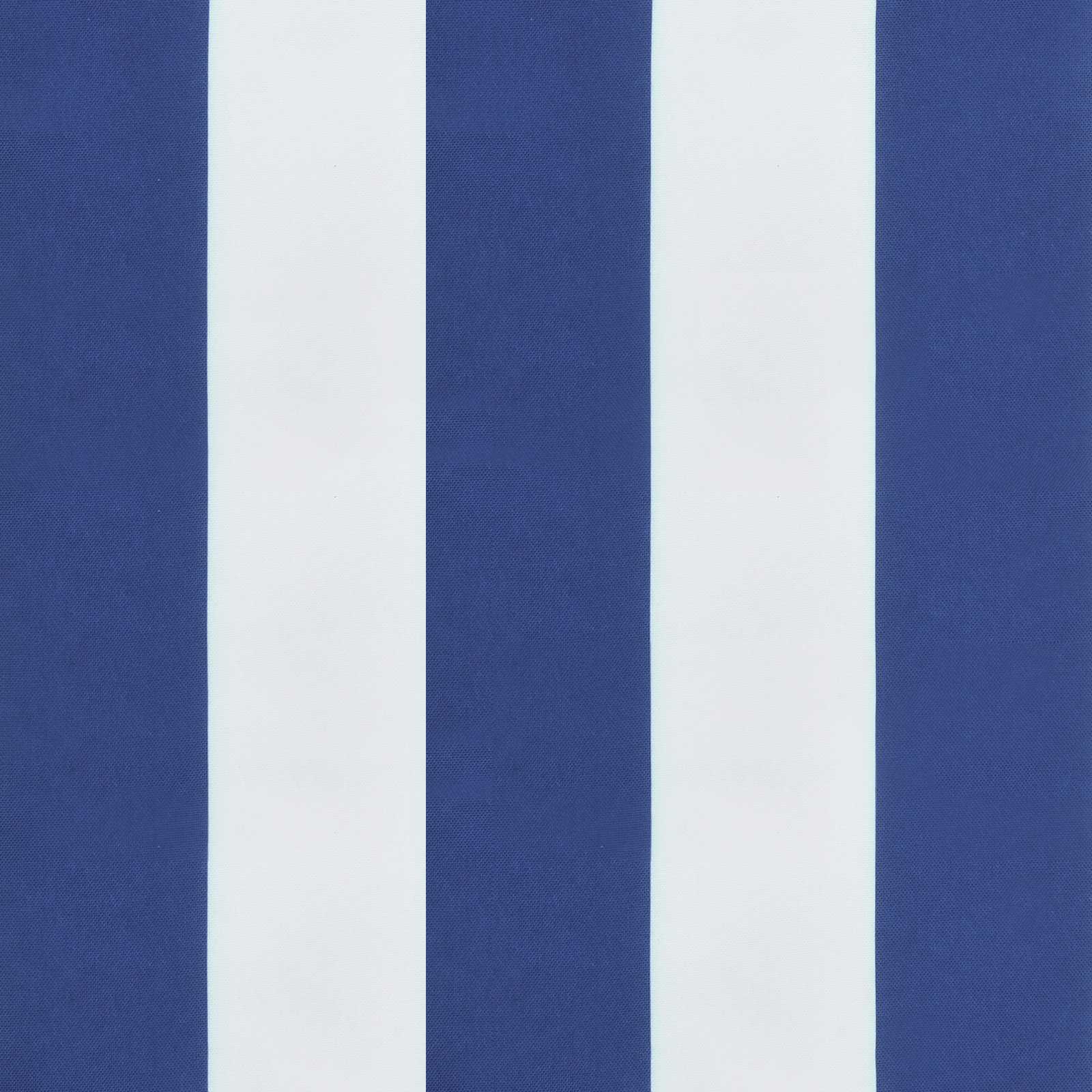 vidaXL Buiten Kussen 2 pcs Blauw en Wit 120 x 50 x 7 cm Stof