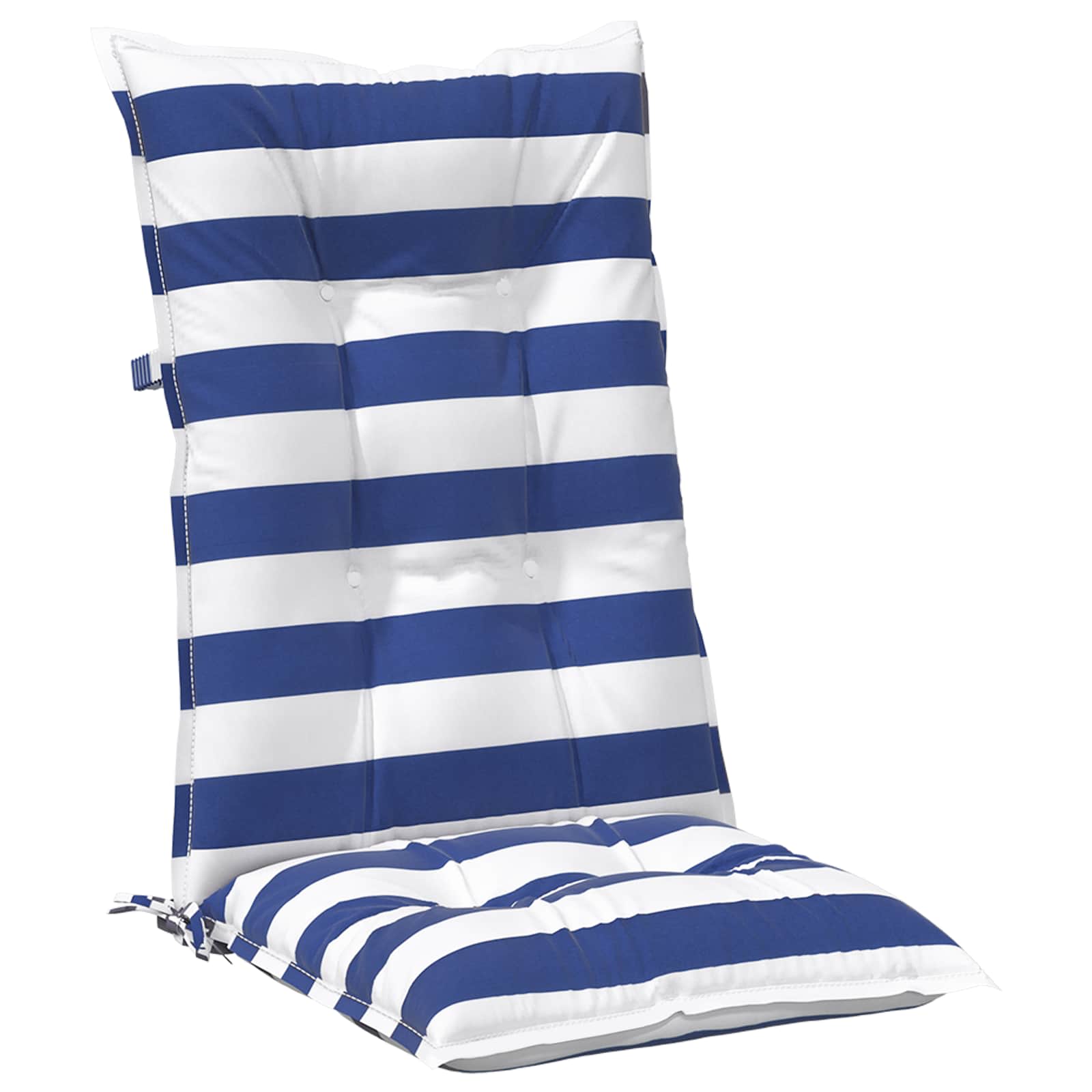 vidaXL Buiten Kussen 2 pcs Blauw en Wit 120 x 50 x 7 cm Stof