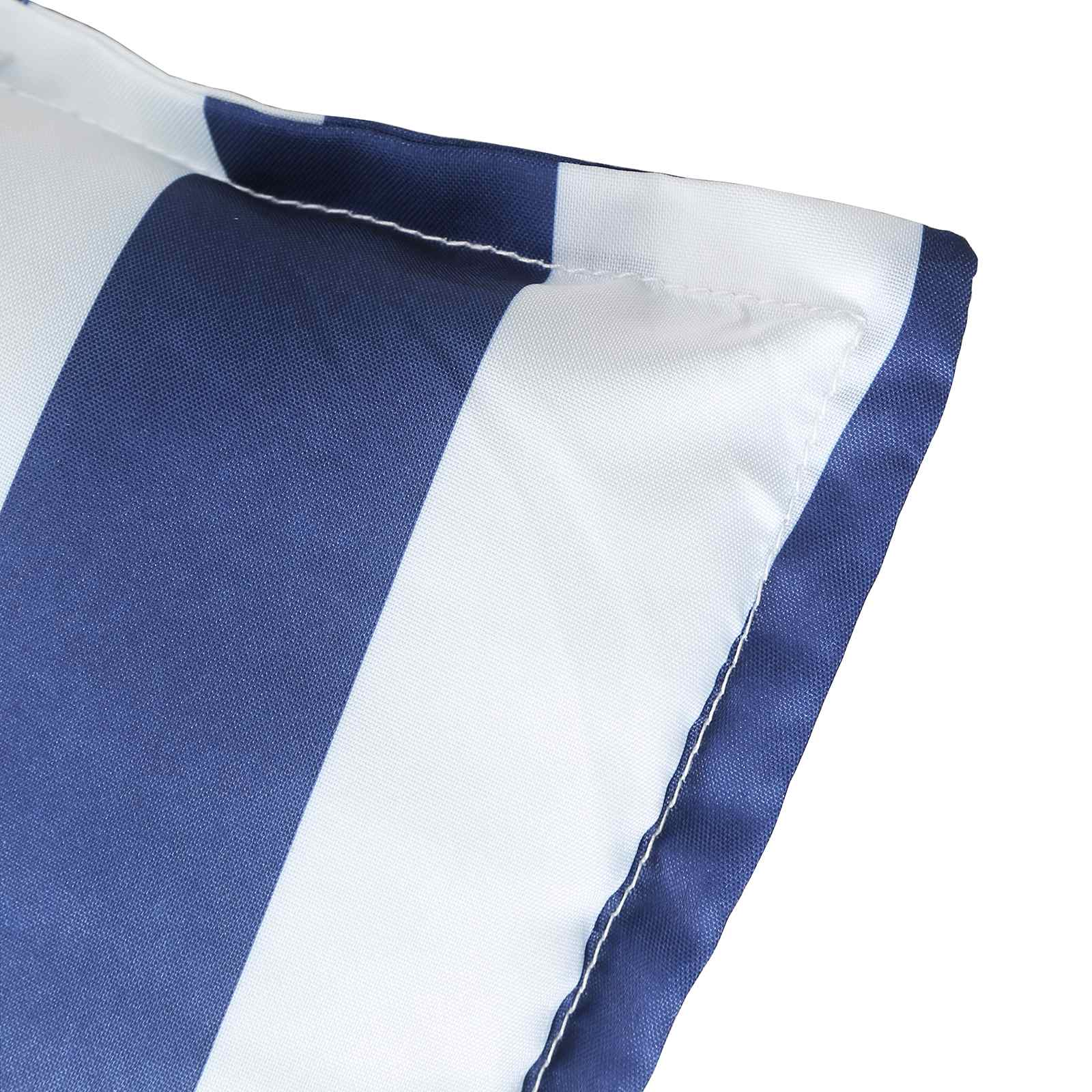 vidaXL Buiten Kussen 2 pcs Blauw en Wit 120 x 50 x 7 cm Stof