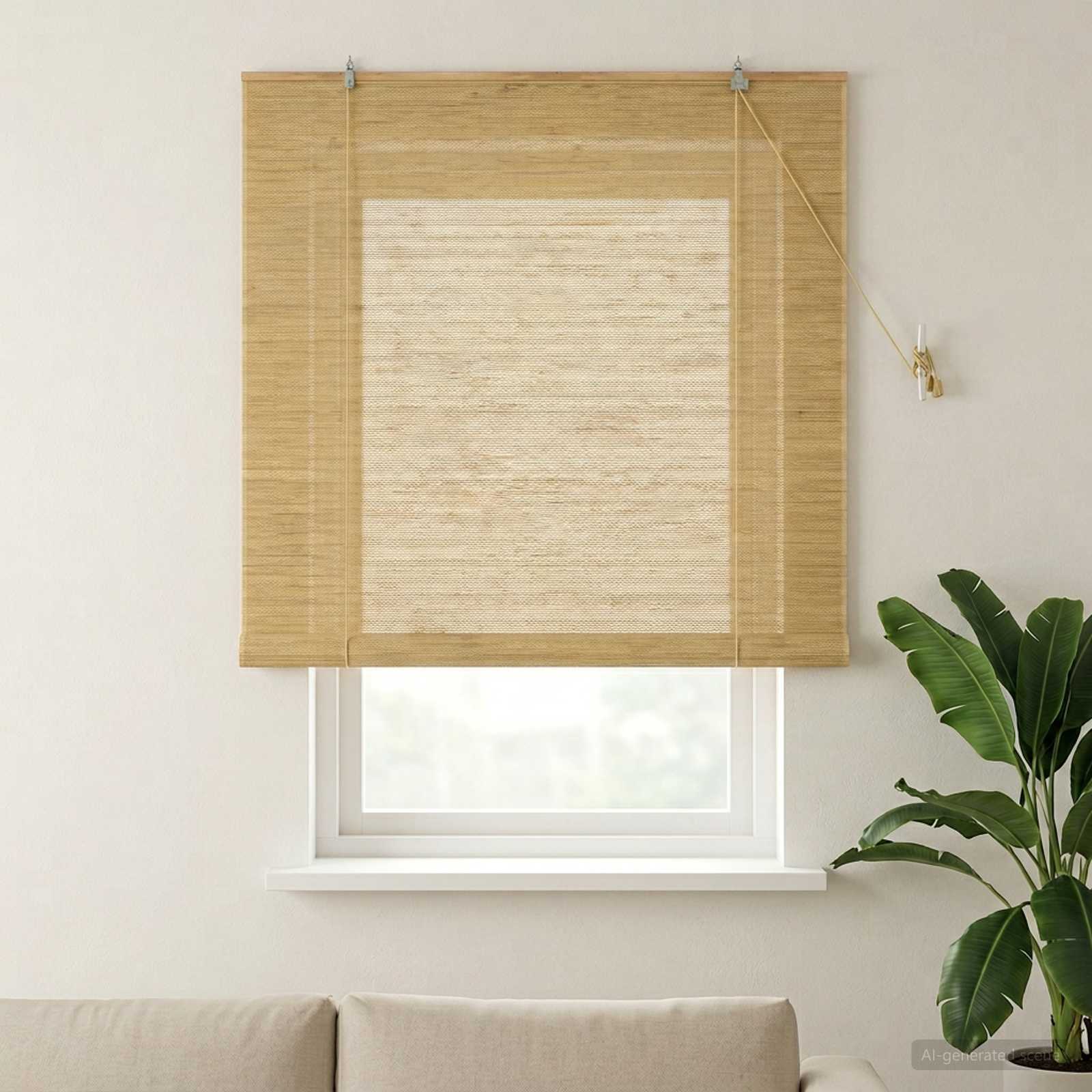 vidaXL Rolgordijn Naturel 40 x 160 cm Bamboe