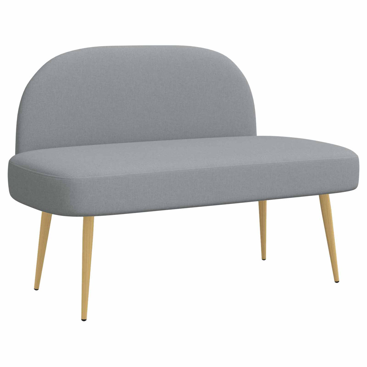 vidaXL Gestoffeerde bank met rugleuning Lichtgrijs 110 x 60 x 76 cm