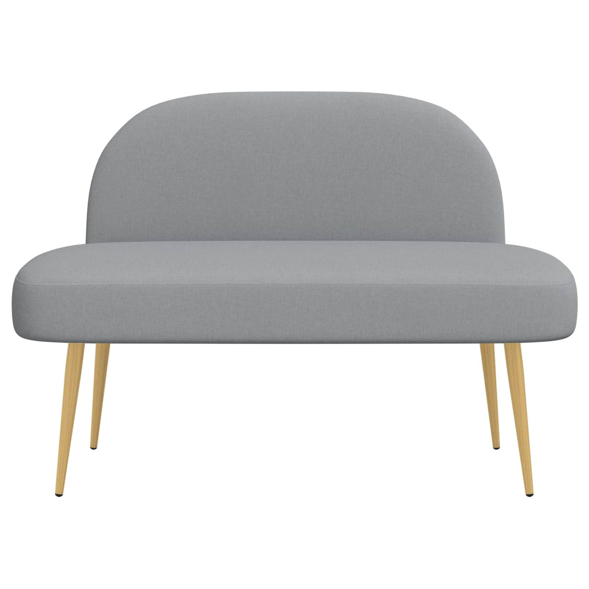 vidaXL Gestoffeerde bank met rugleuning Lichtgrijs 110 x 60 x 76 cm