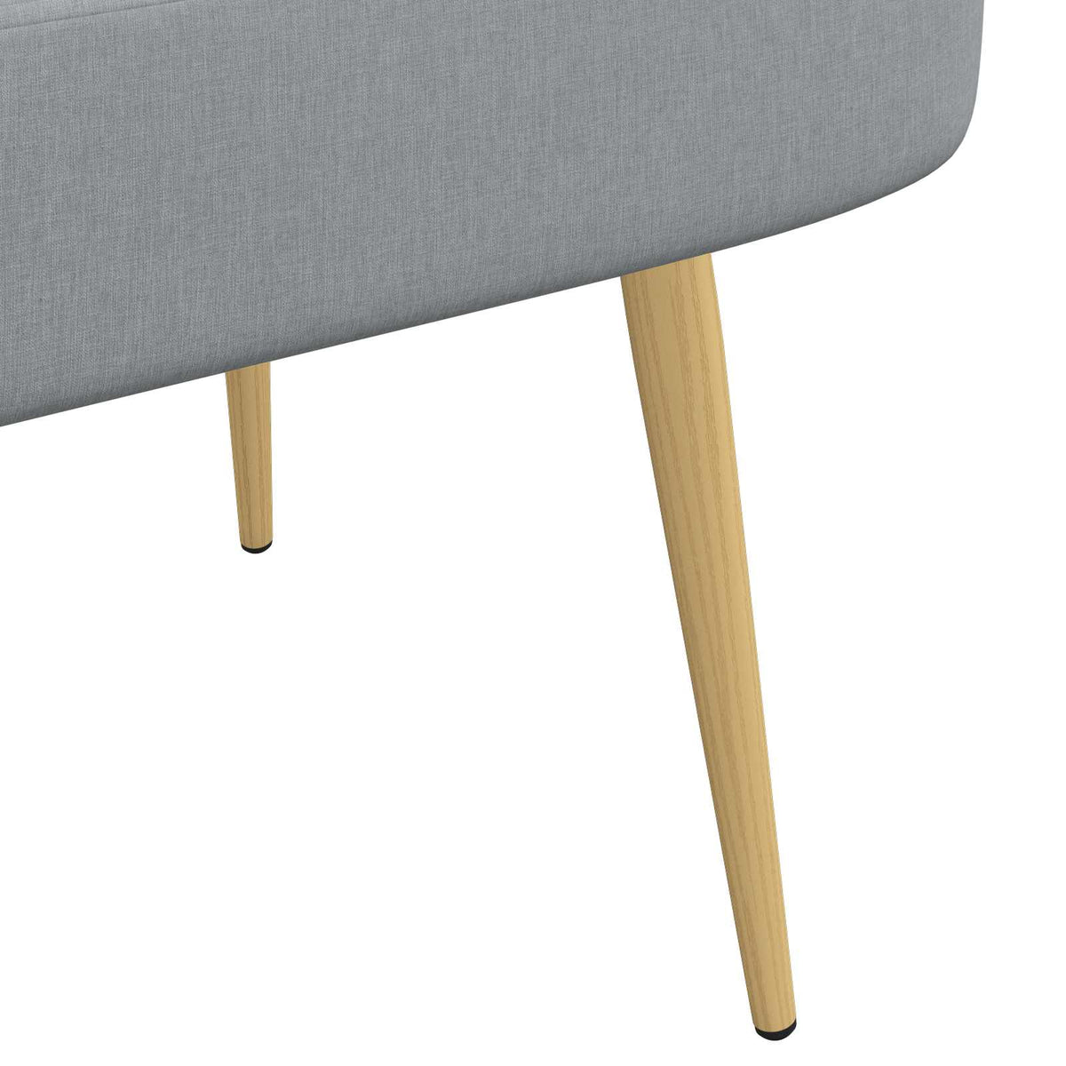 vidaXL Gestoffeerde bank met rugleuning Lichtgrijs 110 x 60 x 76 cm