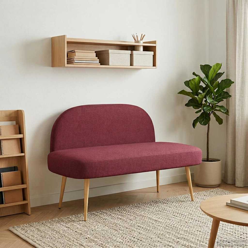 vidaXL Gestoffeerde bank met rugleuning Lichtgrijs 110 x 60 x 76 cm