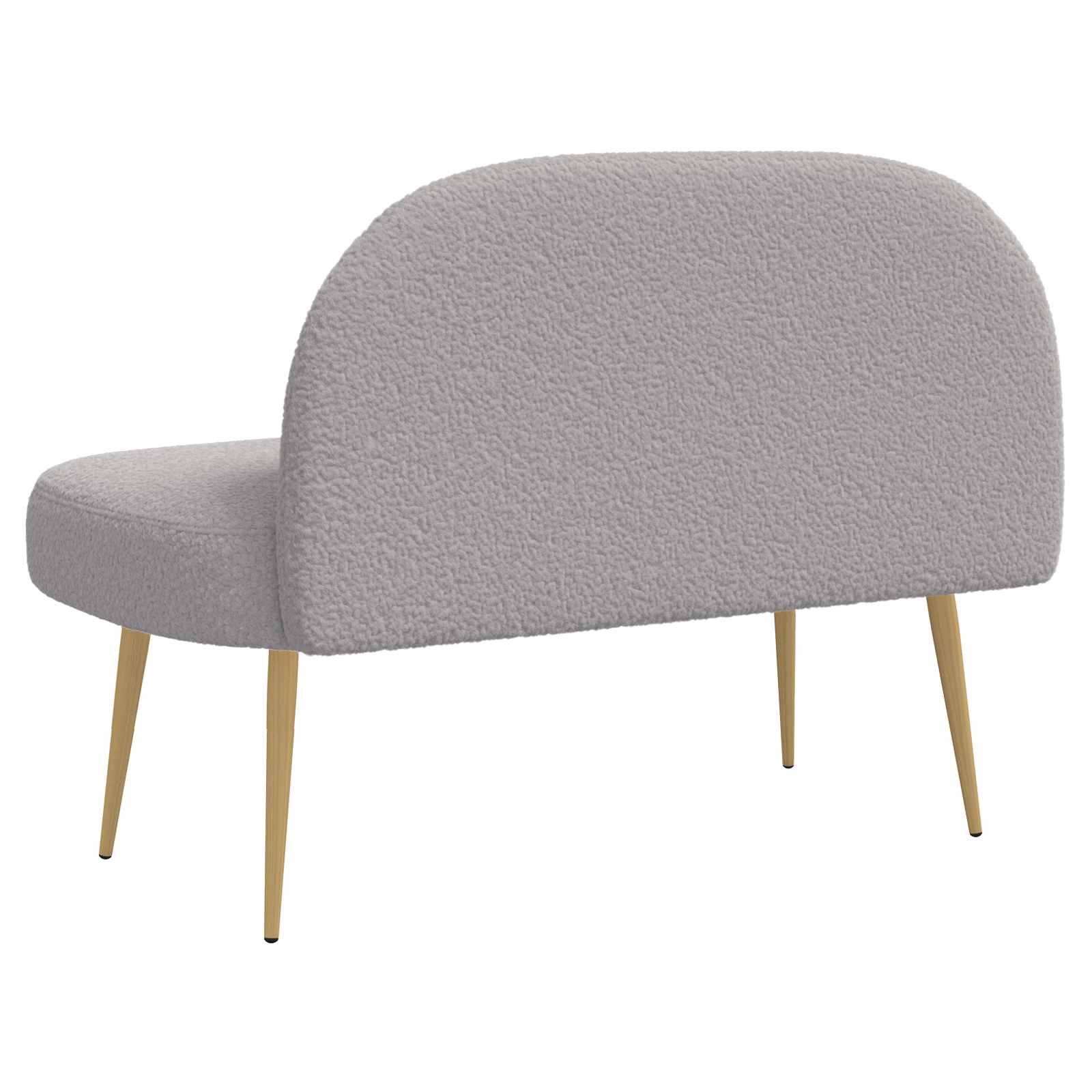 vidaXL Beklede bank met rugleuning Lichtgrijs 110 x 60 x 76 cm Bouclé