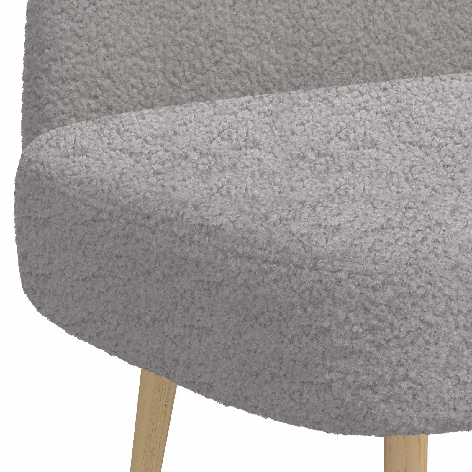 vidaXL Beklede bank met rugleuning Lichtgrijs 110 x 60 x 76 cm Bouclé