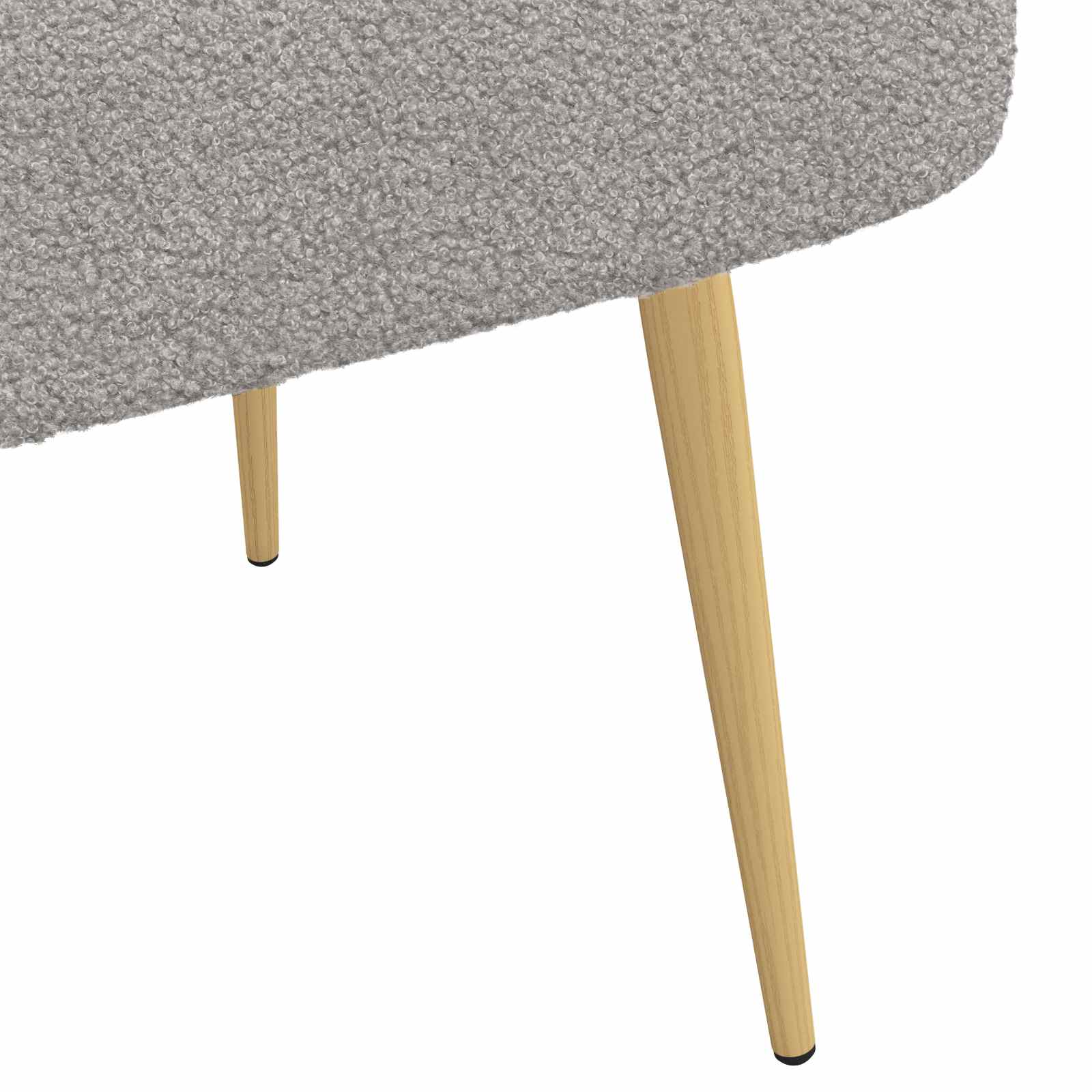 vidaXL Beklede bank met rugleuning Lichtgrijs 110 x 60 x 76 cm Bouclé