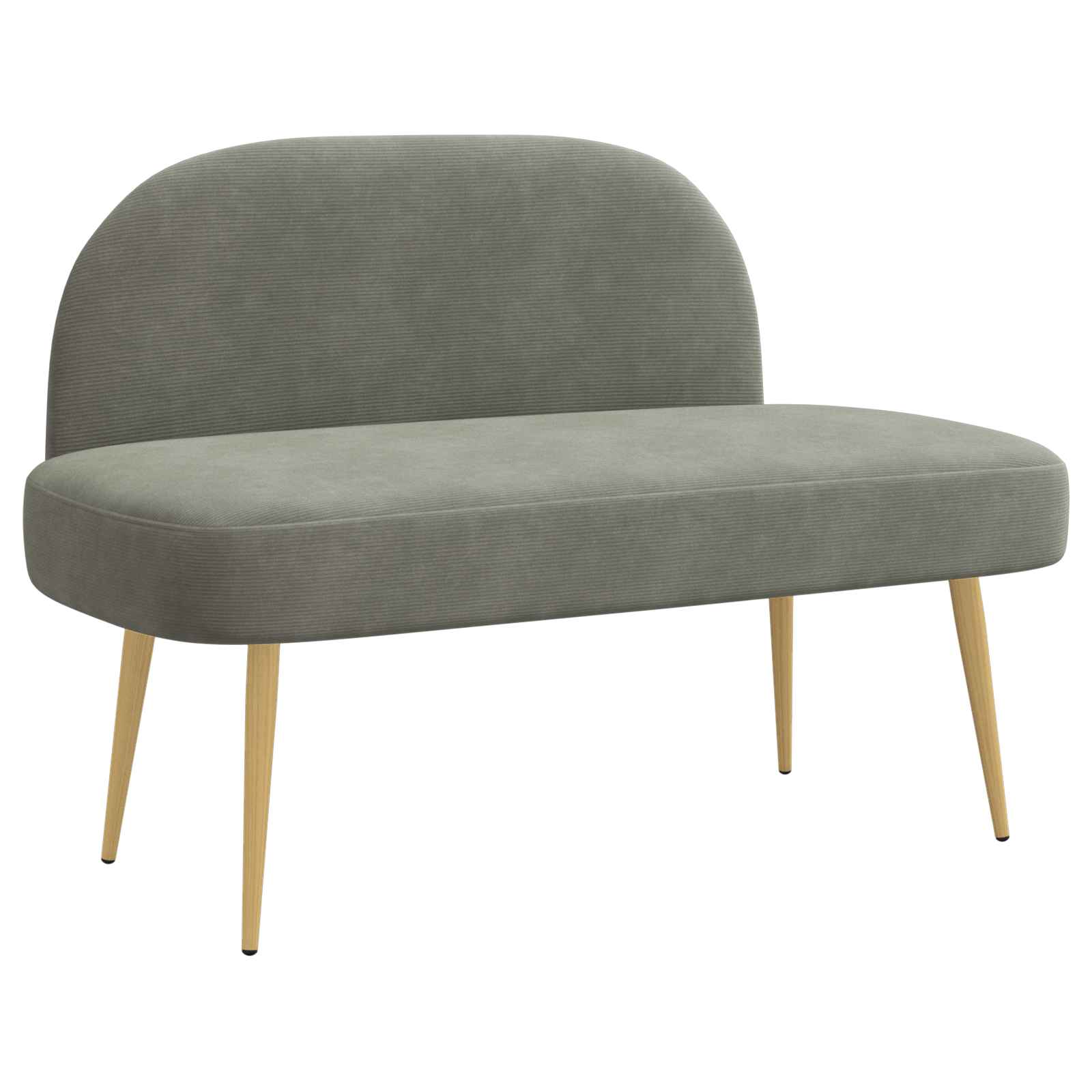 vidaXL Beklede bank met rugleuning Lichtgrijs 110 x 60 x 76 cm