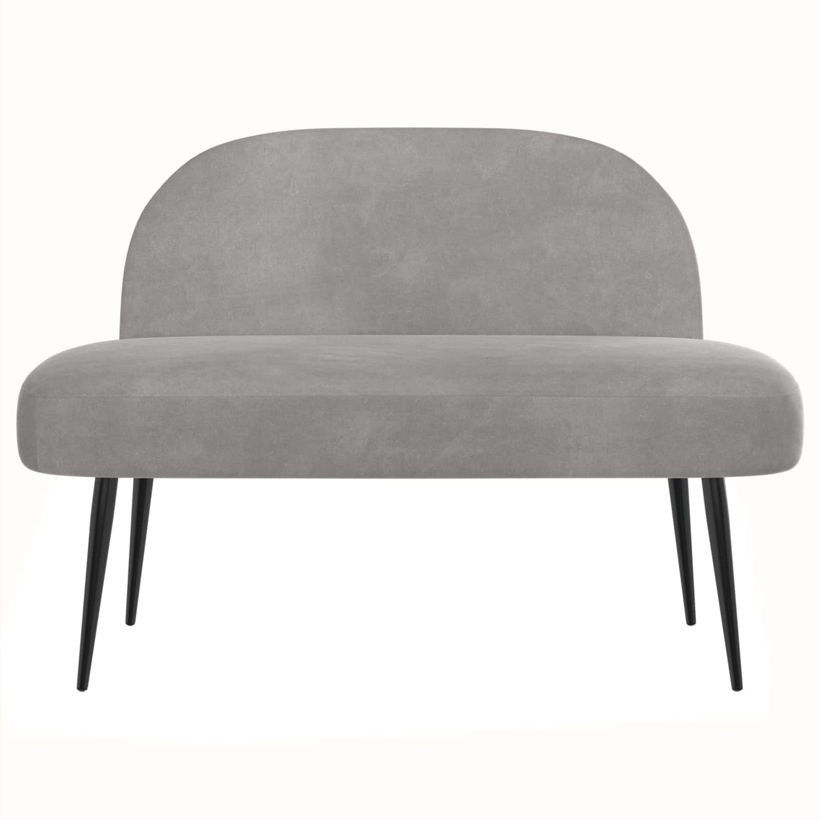 vidaXL Beklede bank met rugleuning Lichtgrijs 110 x 60 x 76 cm Fluweel