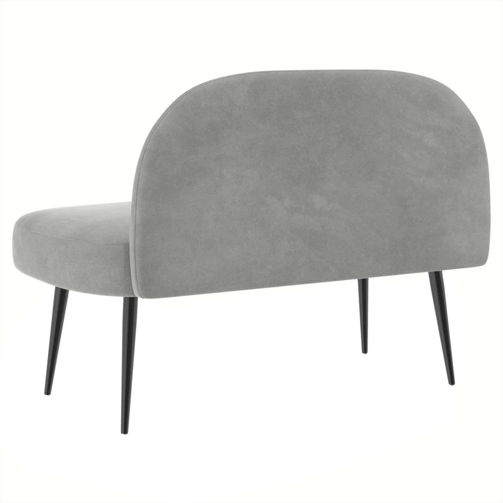 vidaXL Beklede bank met rugleuning Lichtgrijs 110 x 60 x 76 cm Fluweel