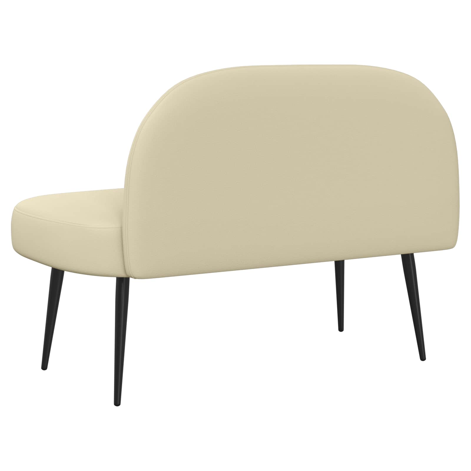 vidaXL Beklede bank met rugleuning Crèmekleurig 110 x 60 x 76 cm