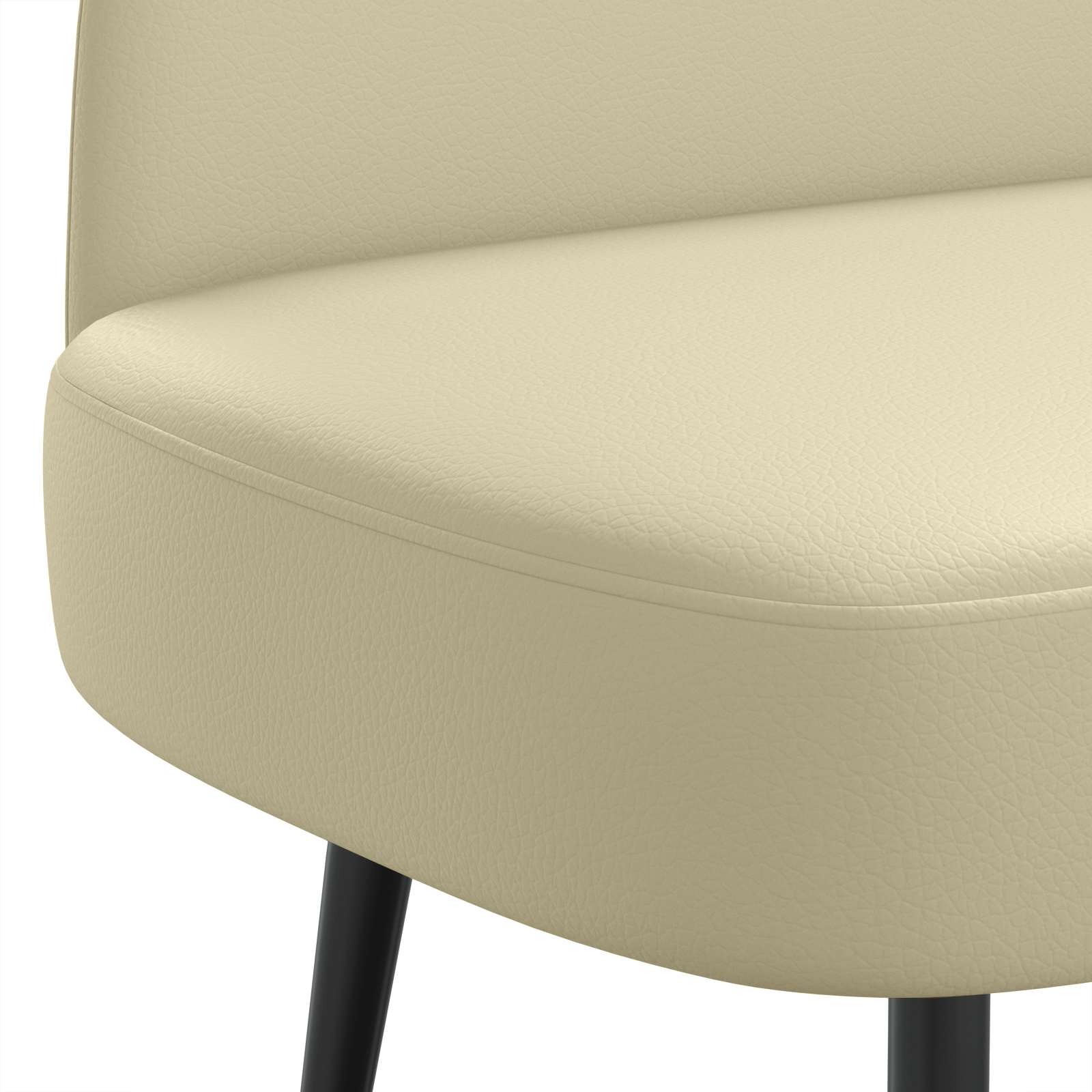 vidaXL Beklede bank met rugleuning Crèmekleurig 110 x 60 x 76 cm