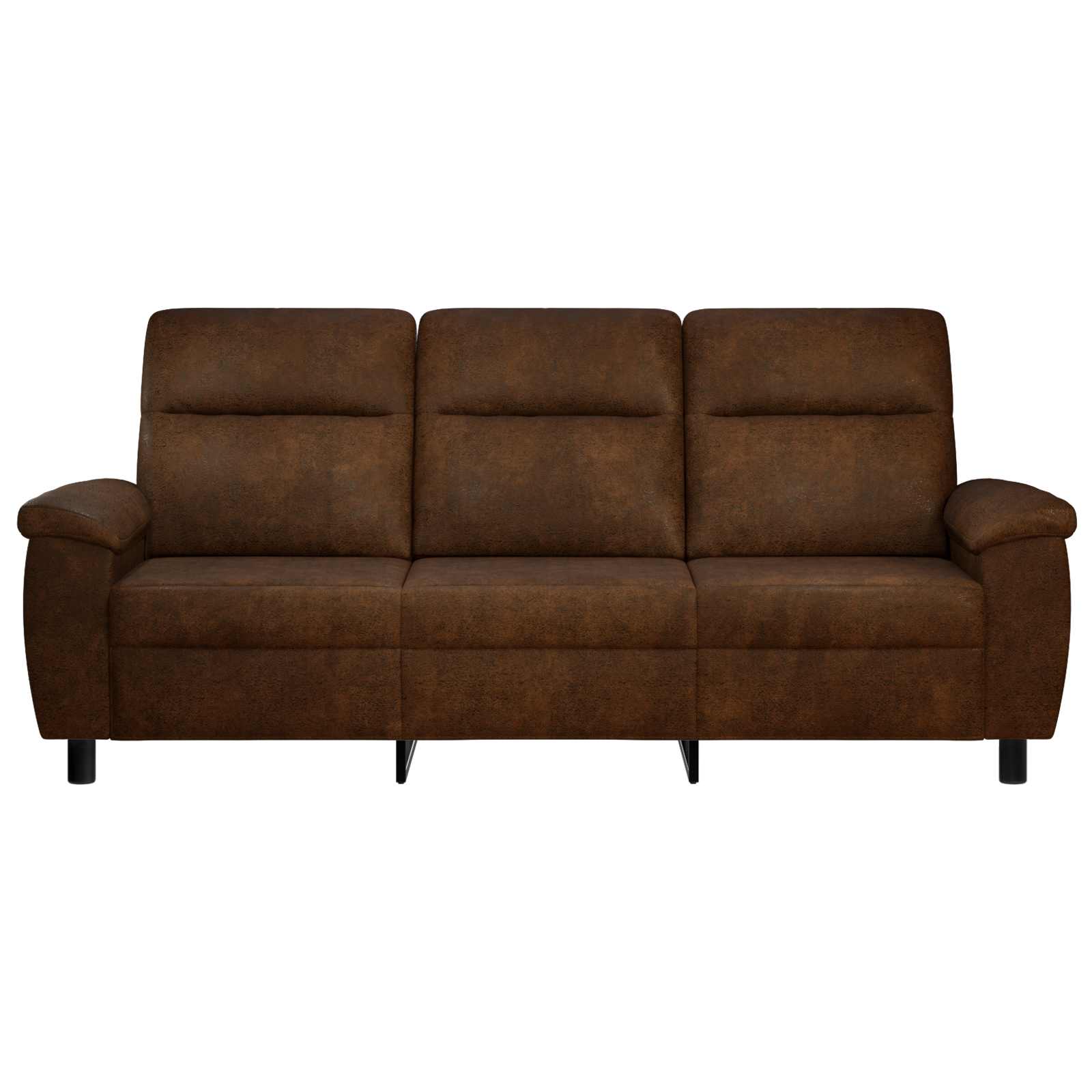 vidaXL Bank Bruin 214 x 90 x 95 cm Nep Suede Leer
