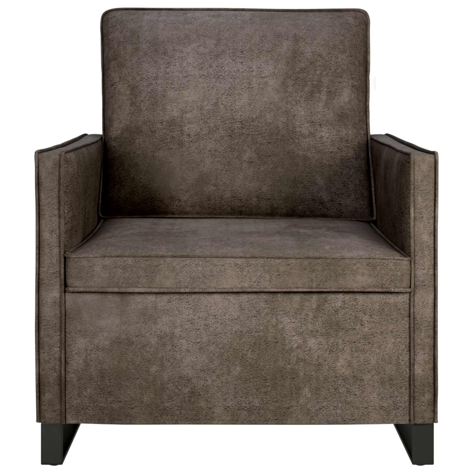vidaXL Enkele sofa Donkergrijs 70 x 81 x 82 cm Faux Suède Stof