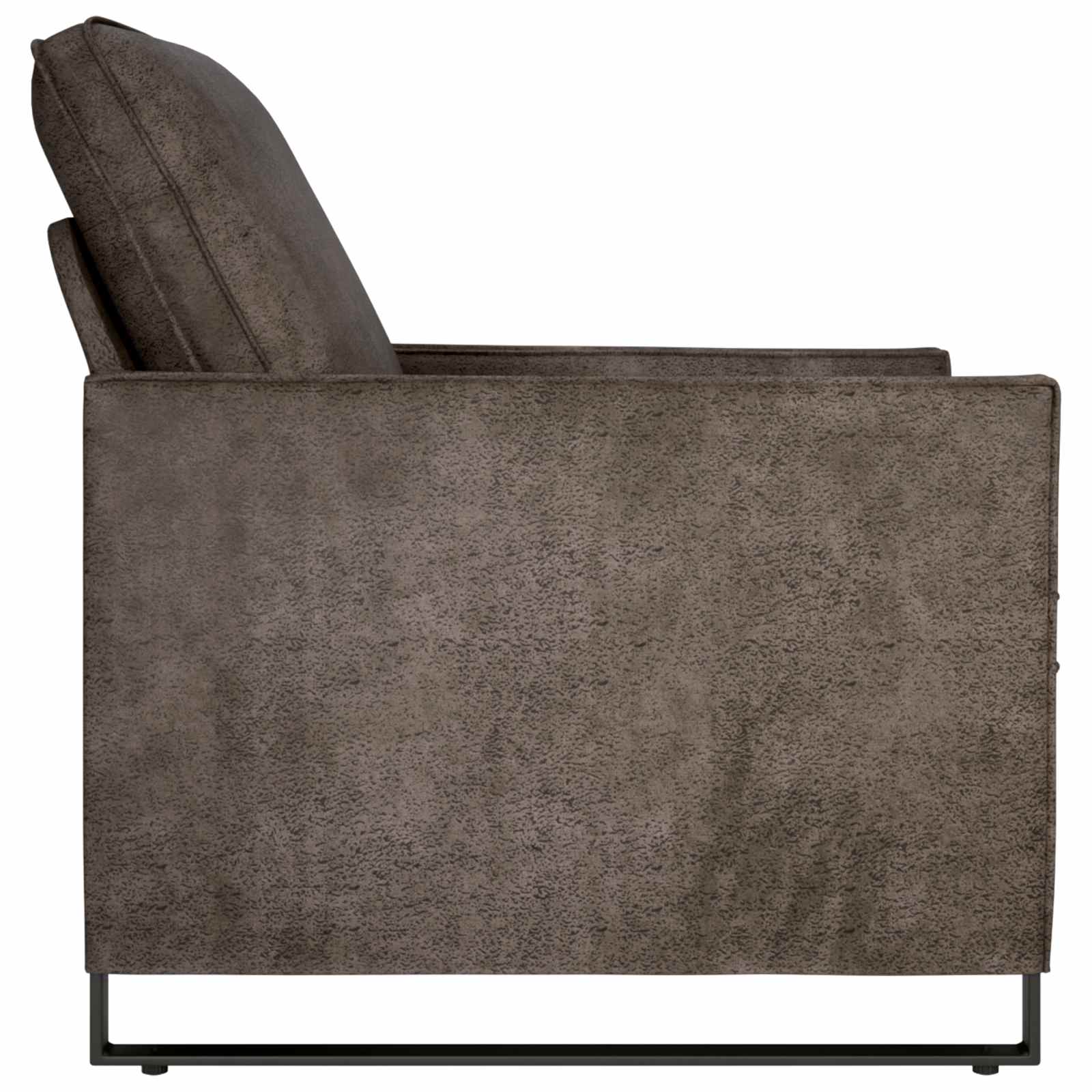 vidaXL Enkele sofa Donkergrijs 70 x 81 x 82 cm Faux Suède Stof