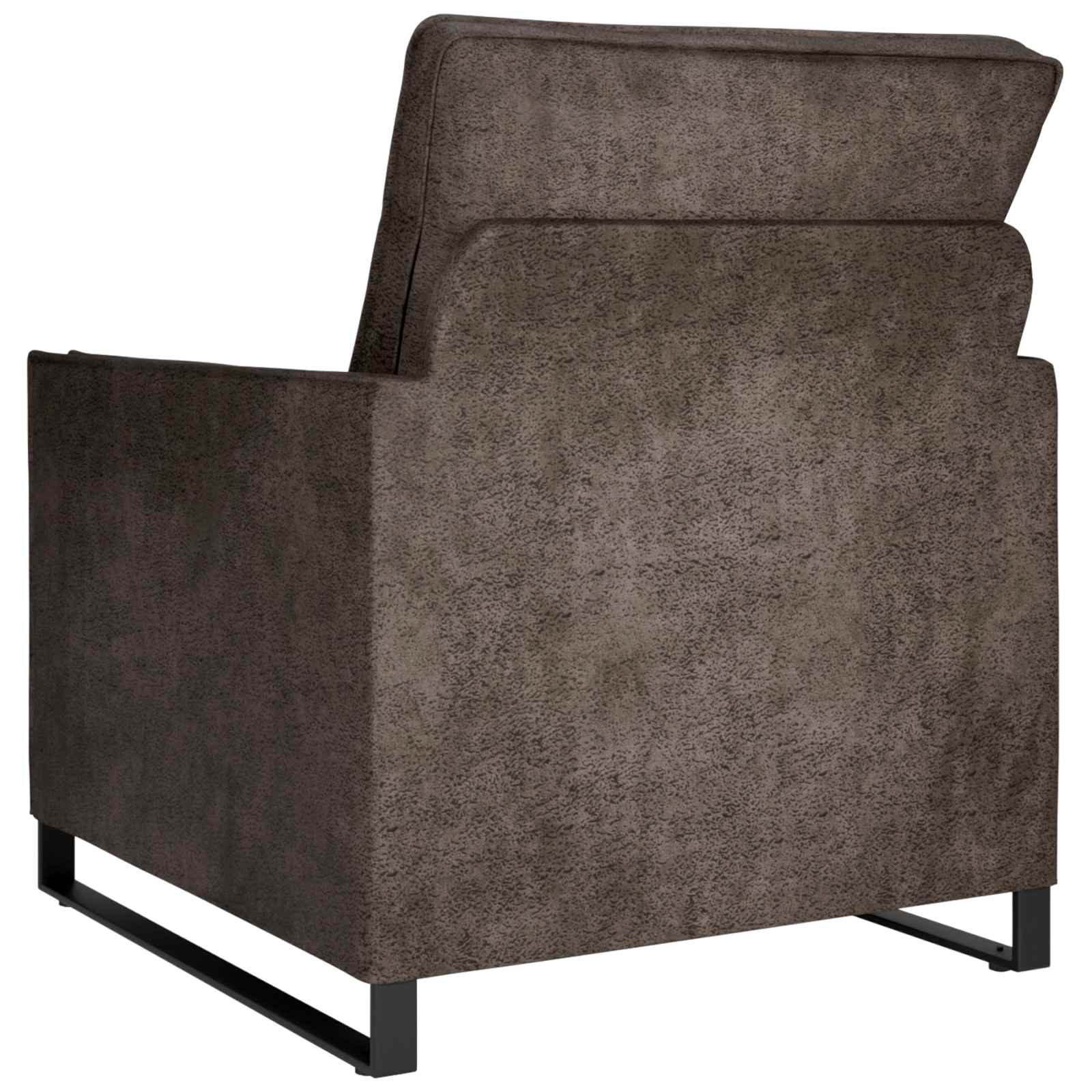 vidaXL Enkele sofa Donkergrijs 70 x 81 x 82 cm Faux Suède Stof