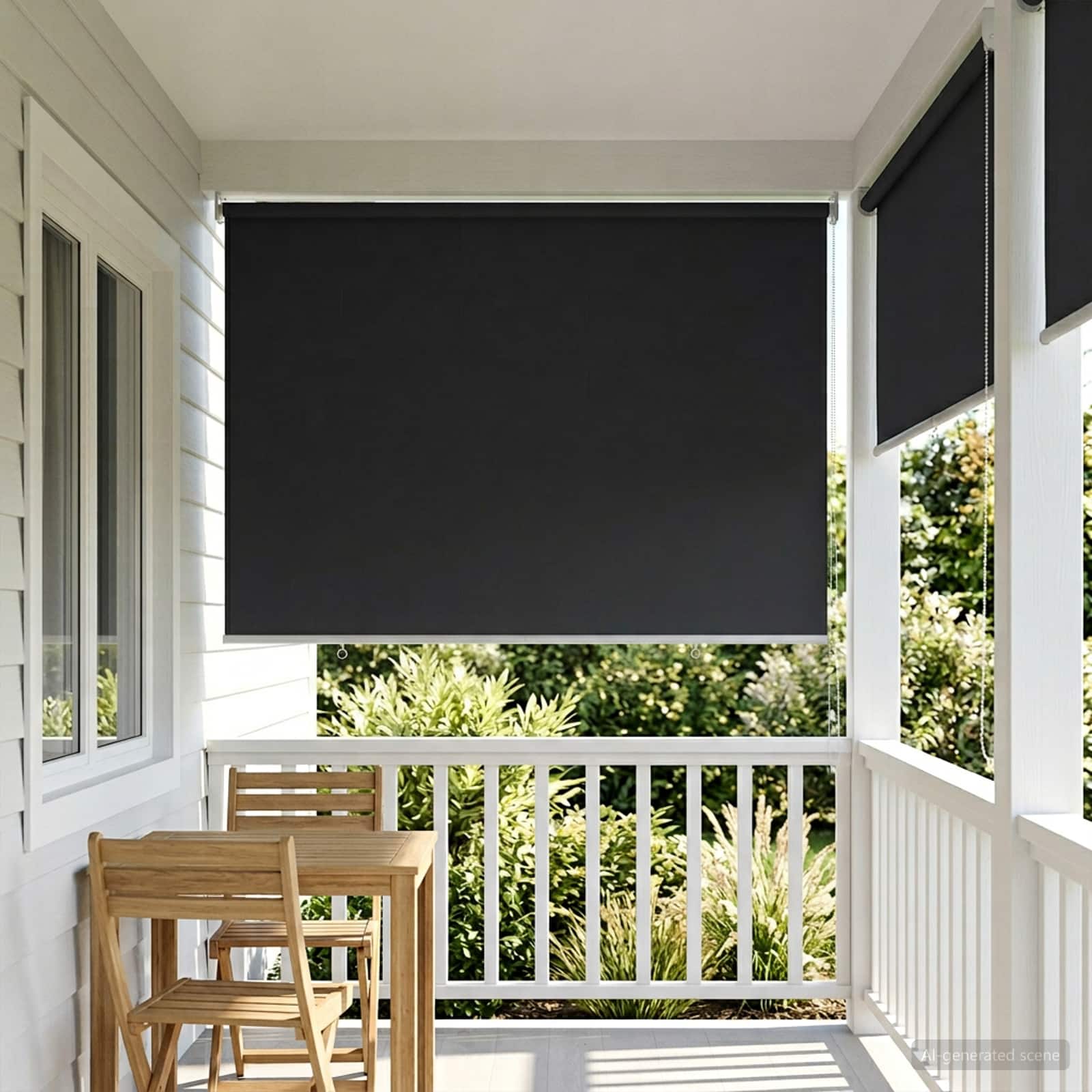 vidaXL Buitenrolgordijn UV-bescherming Crèmekleurig 60 x 140 cm