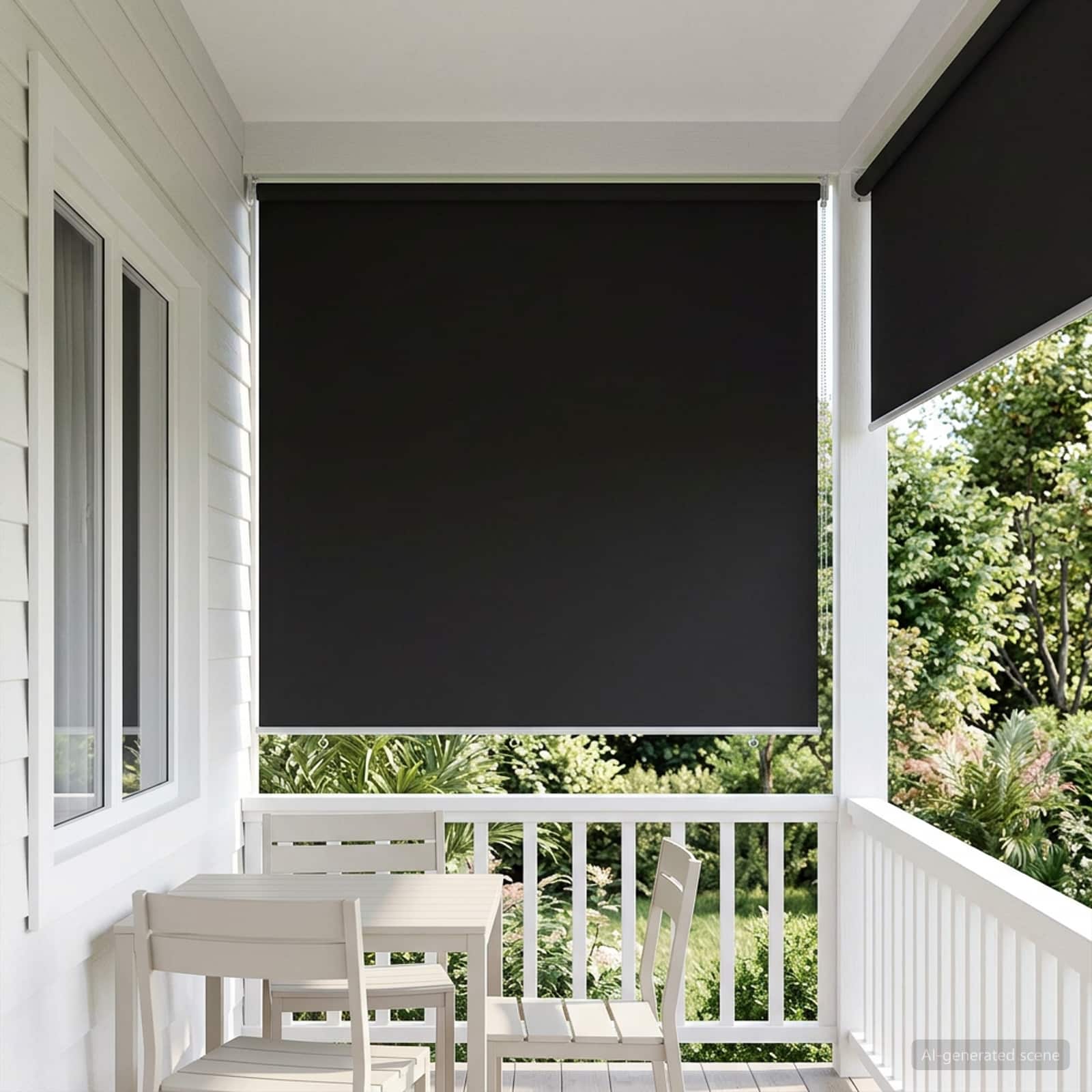 vidaXL Buitenrolgordijn UV-bescherming Crèmekleurig 60 x 140 cm