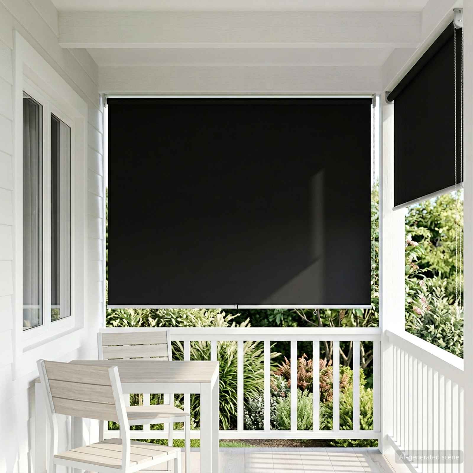 vidaXL Buitenrolgordijn UV-bescherming Crèmekleurig 60 x 140 cm