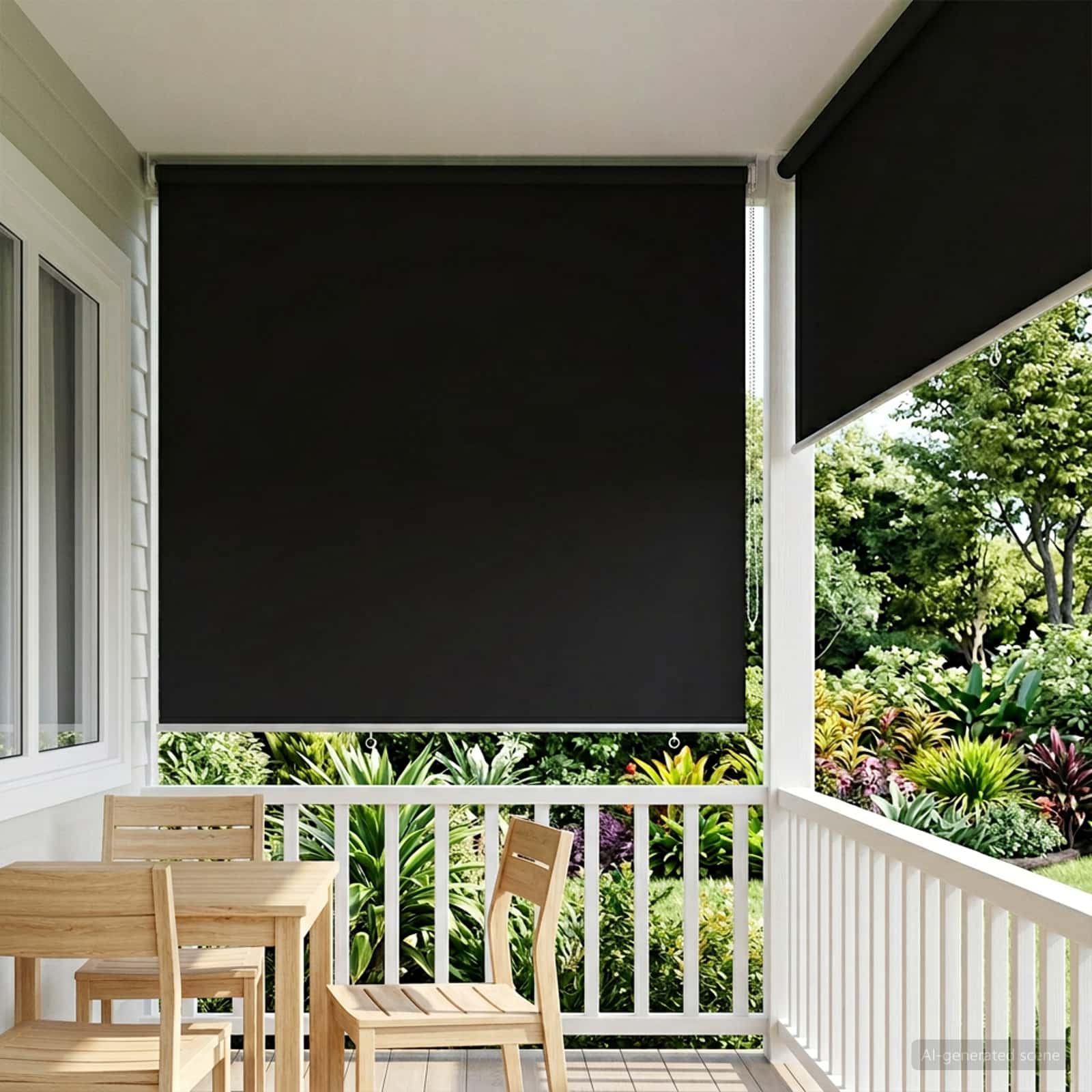 vidaXL Buitenrolgordijn UV-bescherming Crèmekleurig 60 x 140 cm