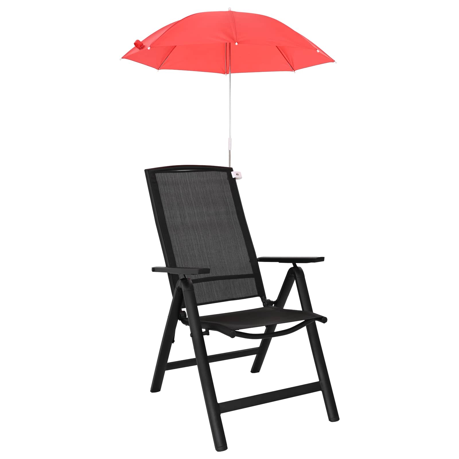 vidaXL Parasol met klem 2 pcs Vuursteenrood Ø 105 x 86 cm