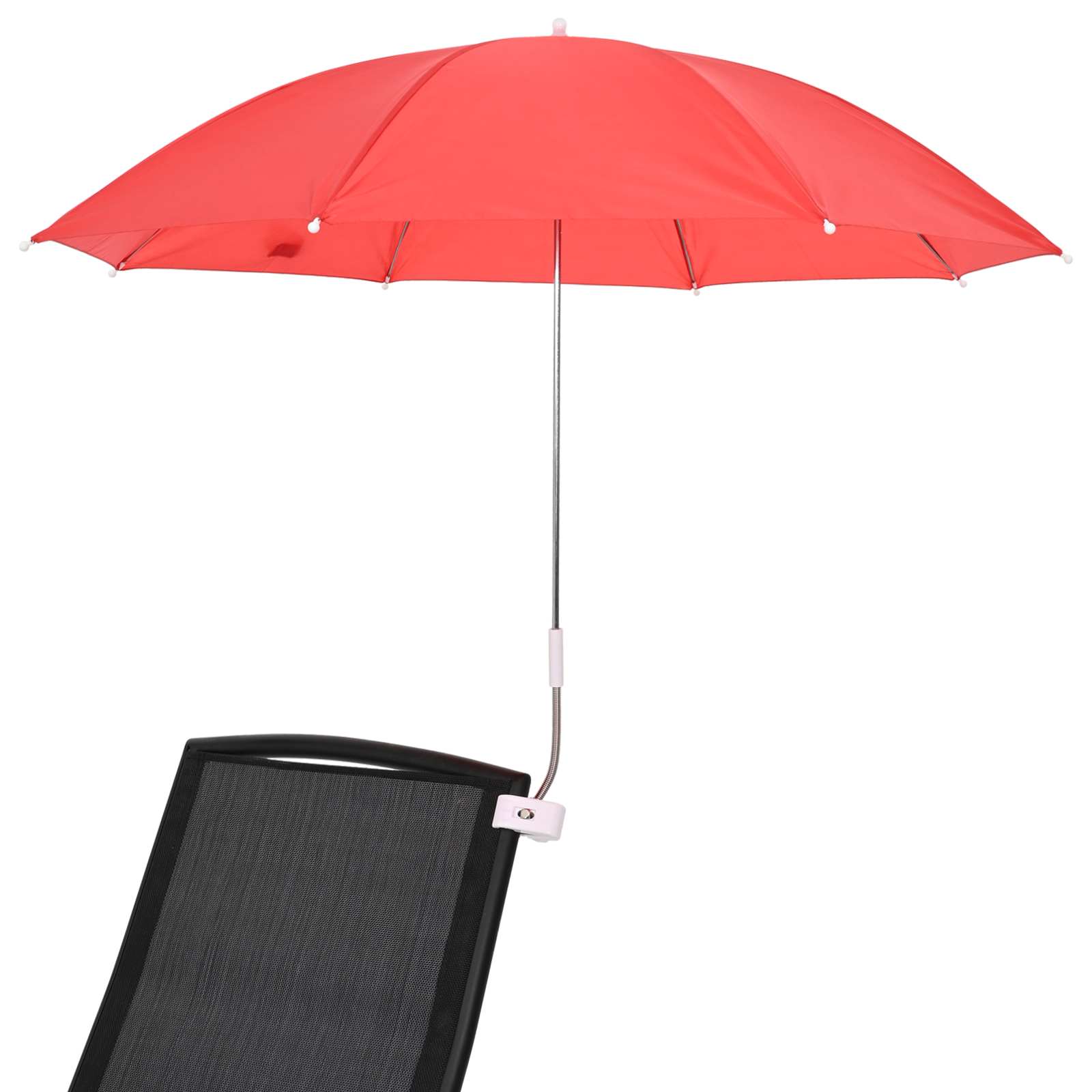 vidaXL Parasol met klem 2 pcs Vuursteenrood Ø 105 x 86 cm