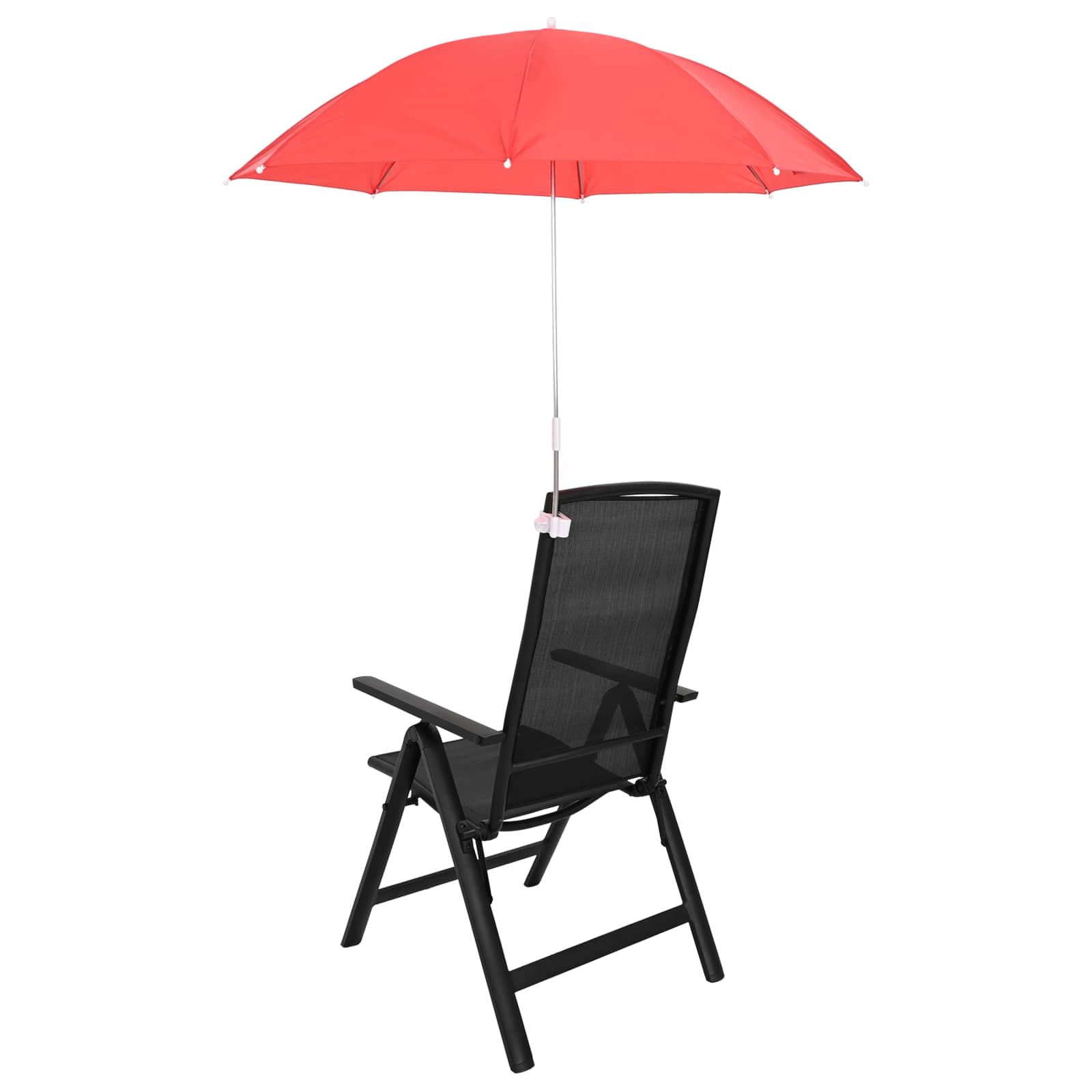 vidaXL Parasol met klem 2 pcs Vuursteenrood Ø 105 x 86 cm