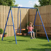 vidaXL Buiten Schommelframe met Glijbaan voor tot 3 kinderen