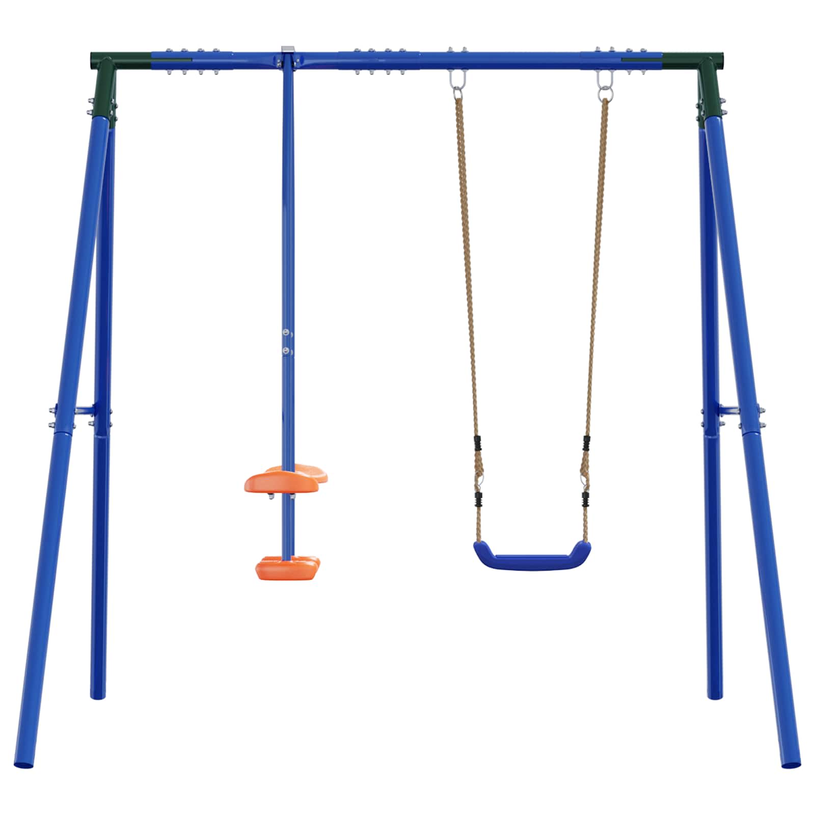 vidaXL Buiten Schommelframe met Glijbaan voor tot 3 kinderen