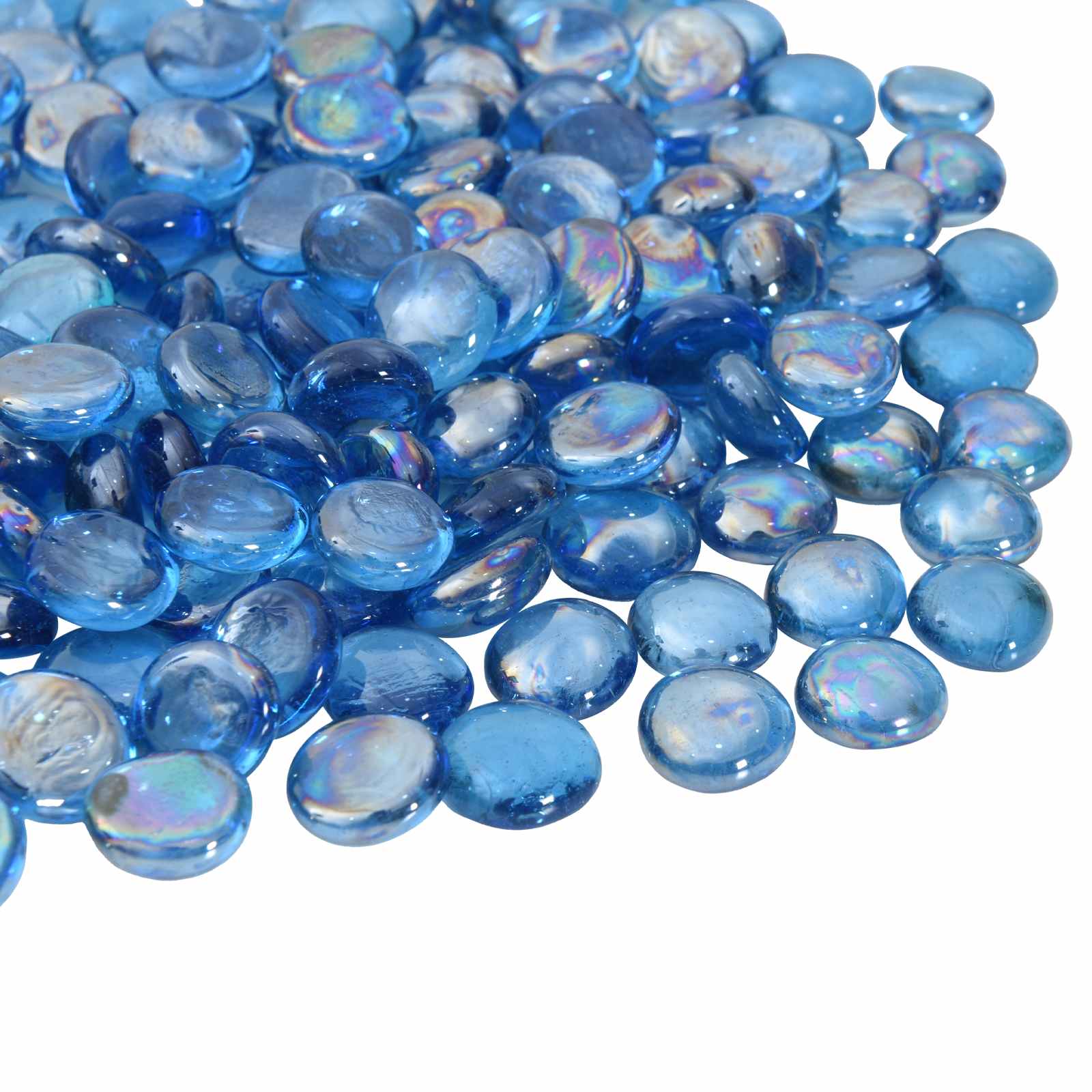vidaXL Glasnugget 17-19 mm Licht kobaltblauw Glas