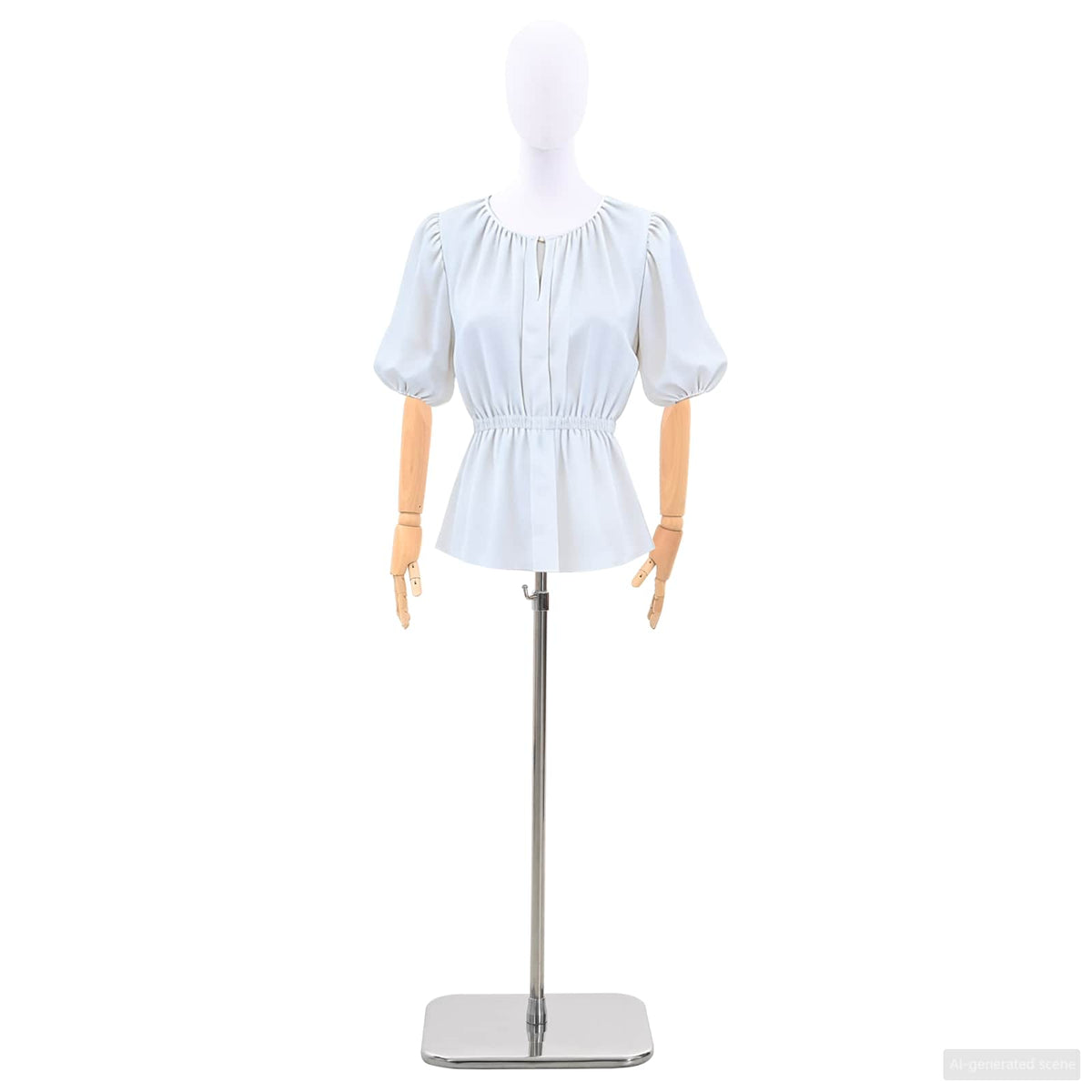 vidaXL Verstelbare mannequin van 165-213 cm met voet Vrouw PP Wit