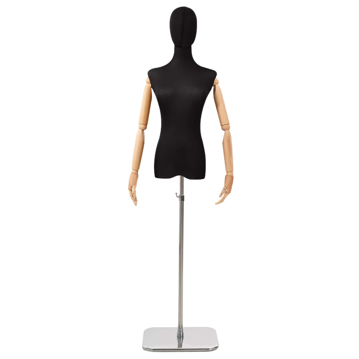 vidaXL Verstelbare mannequin van 165-213 cm met voet Vrouw PP Wit