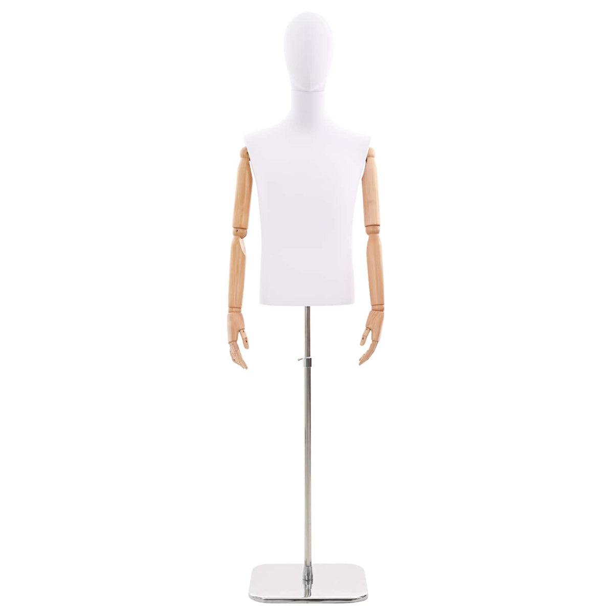 vidaXL Verstelbare mannequin van 165-213 cm met voet Vrouw PP Wit