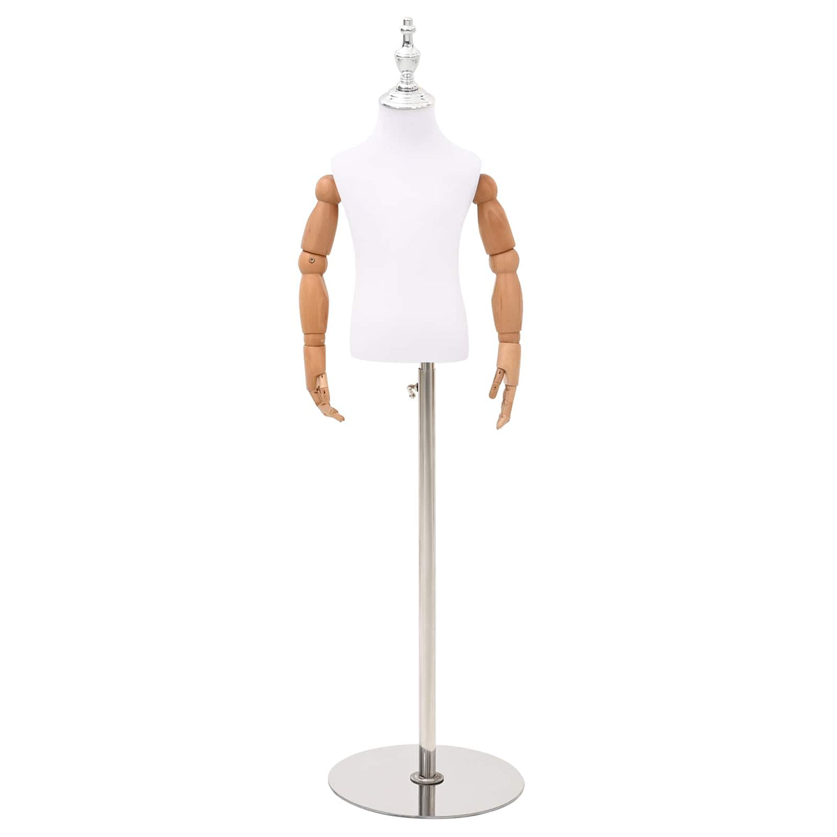 vidaXL Verstelbare 120-150 cm Mannequin met Basis Uniseks PP Wit