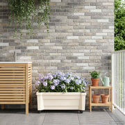 vidaXL Calypso plantenbak met wielen Wit 79 x 35 x 33 cm PP