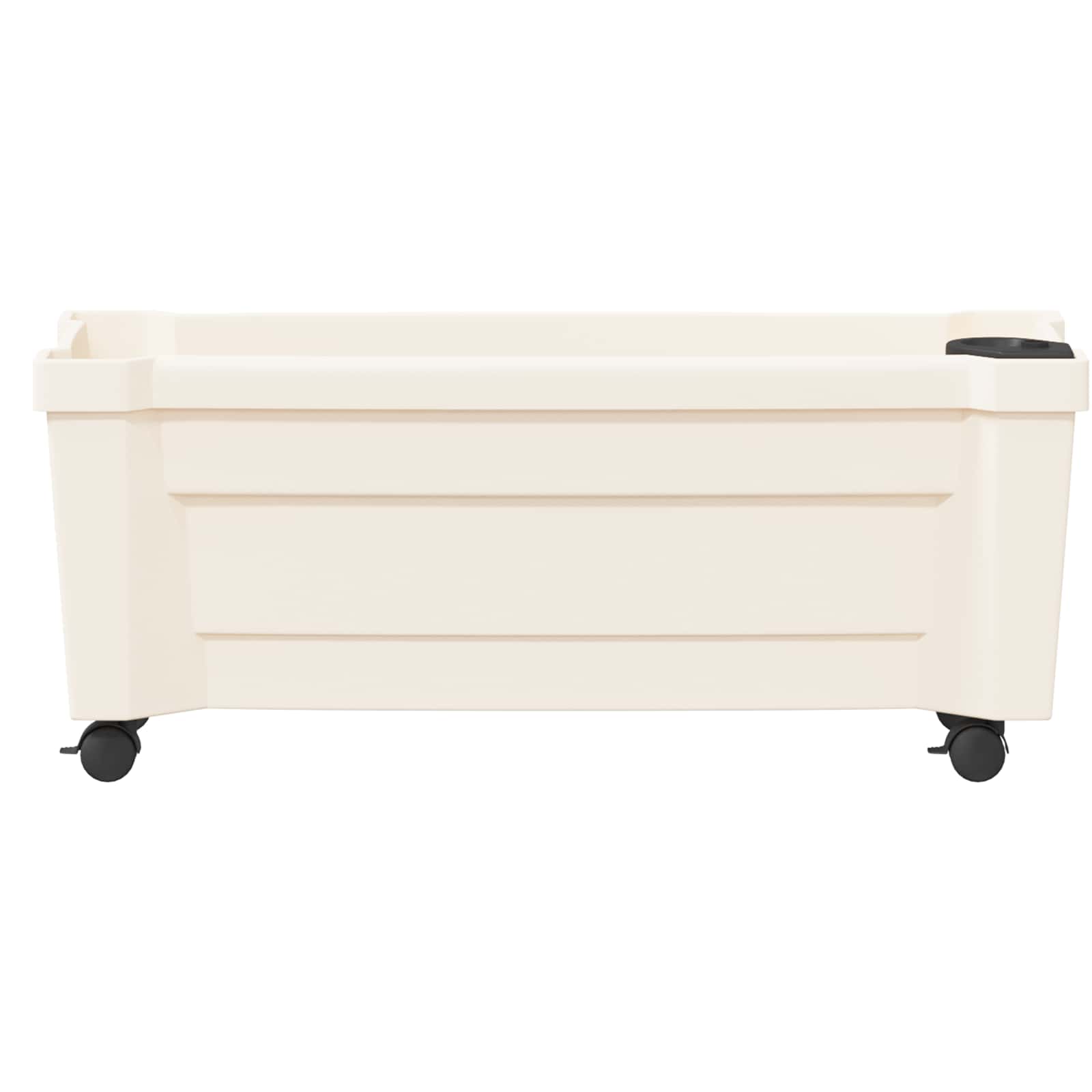 vidaXL Calypso plantenbak met wielen Wit 79 x 35 x 33 cm PP