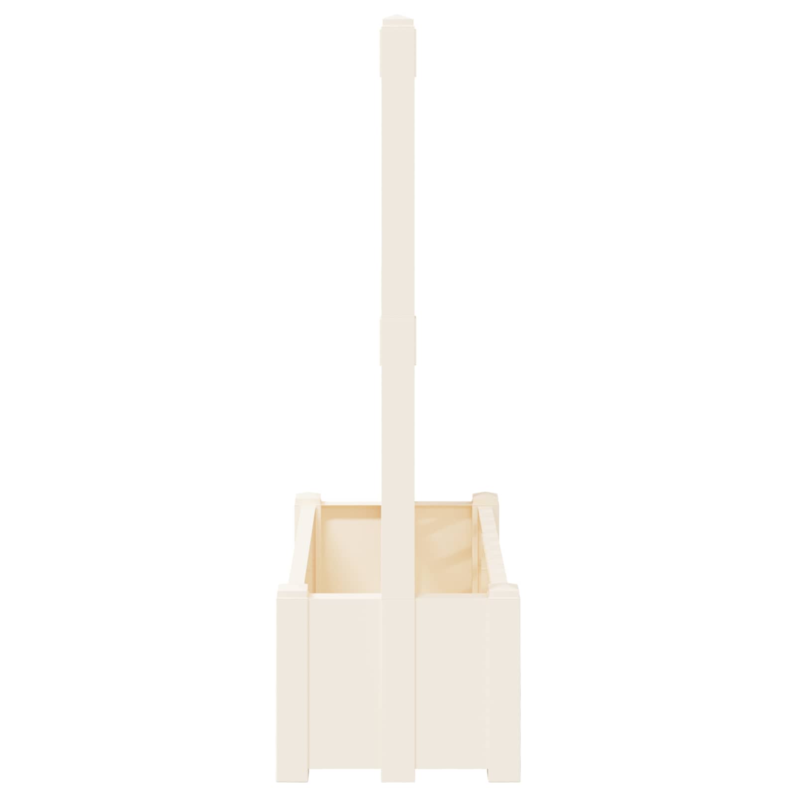 vidaXL Grote planter met trellis Wit 99,5 x 43 x 133,5 PP