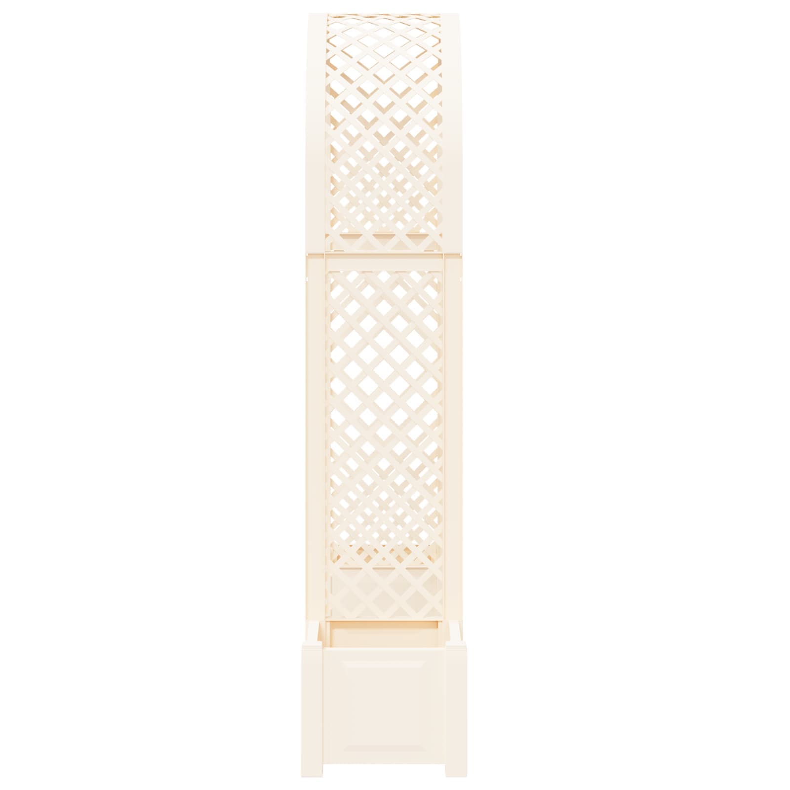 vidaXL Rozenboog met planter Wit 168,5 x 43 x 207 cm PP