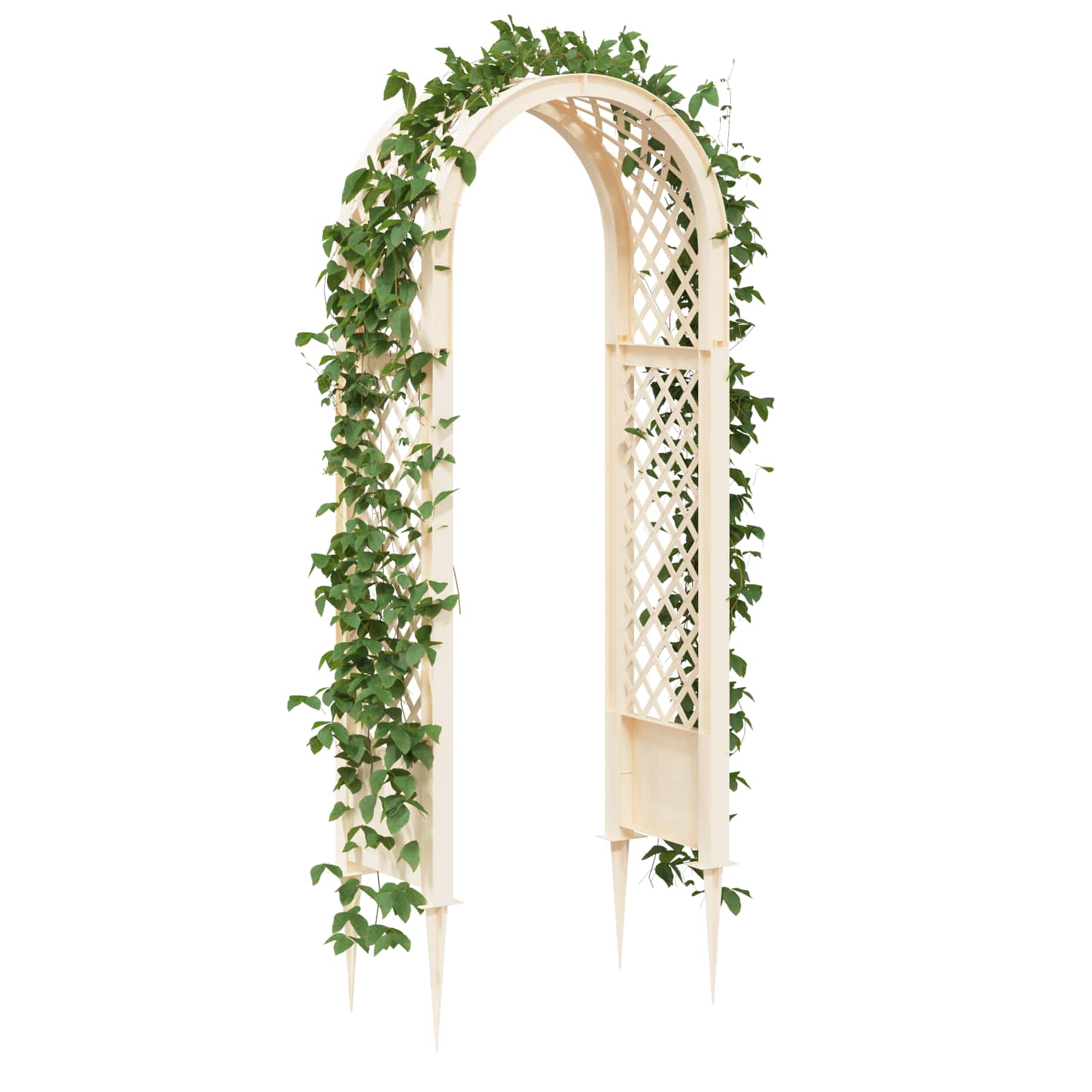 vidaXL Rozenboog met Stekels Wit 97 x 43 x 218 cm PP