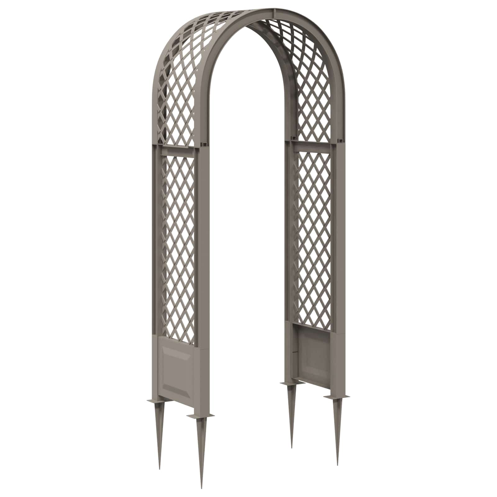 vidaXL Rozenboog met Stekels Wit 97 x 43 x 218 cm PP