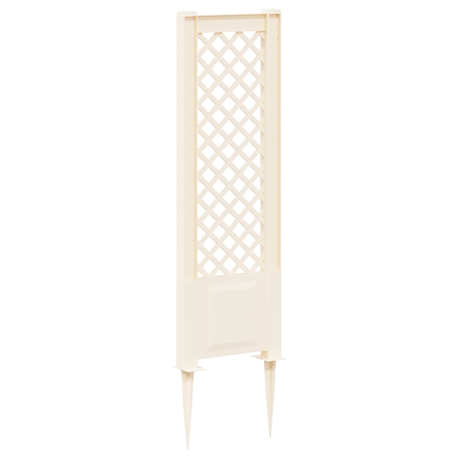 vidaXL Trellis met Spike Wit 43 x 6 x 165 cm PP